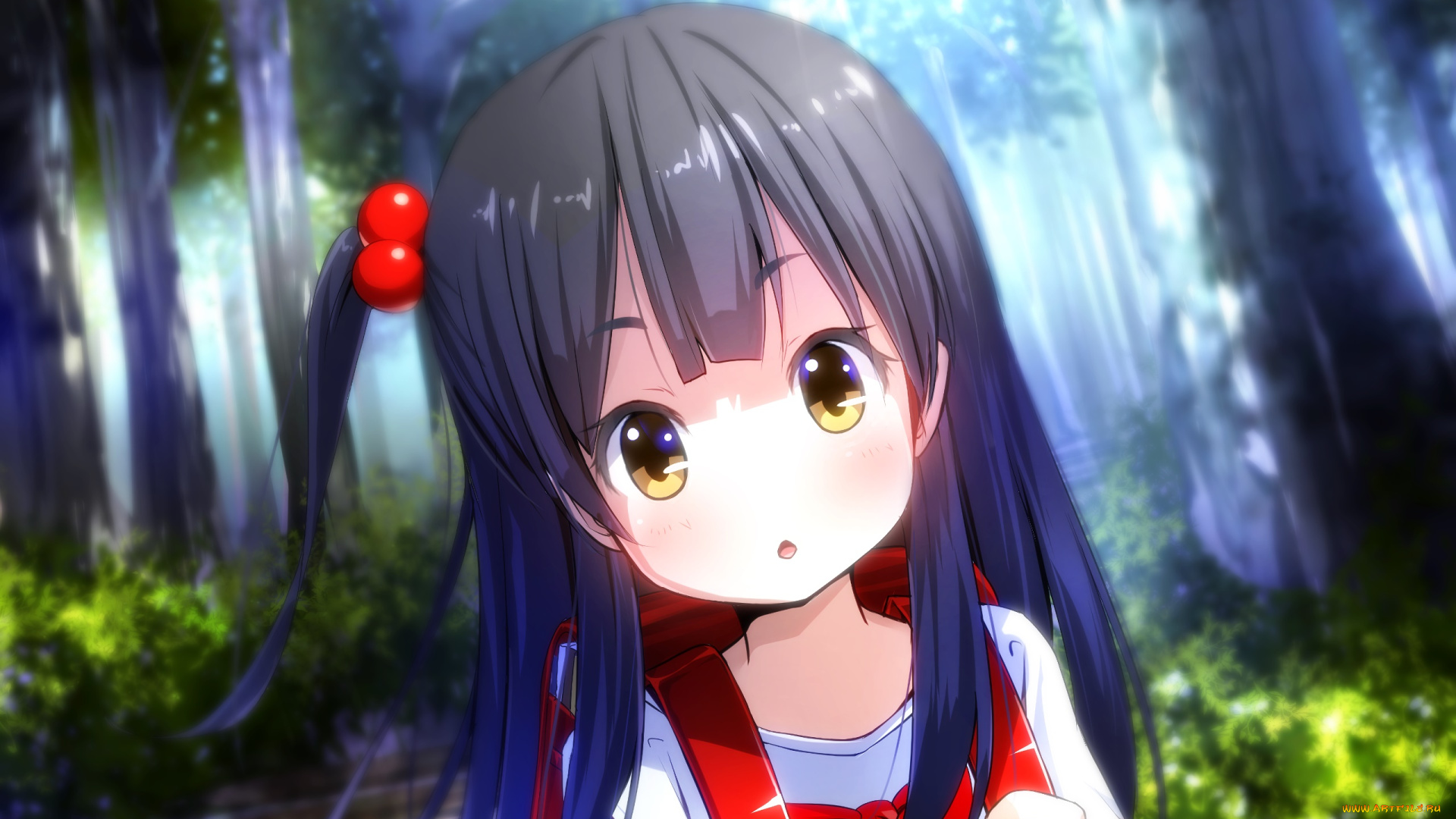 аниме, unknown, , другое, фон, взгляд, девушка