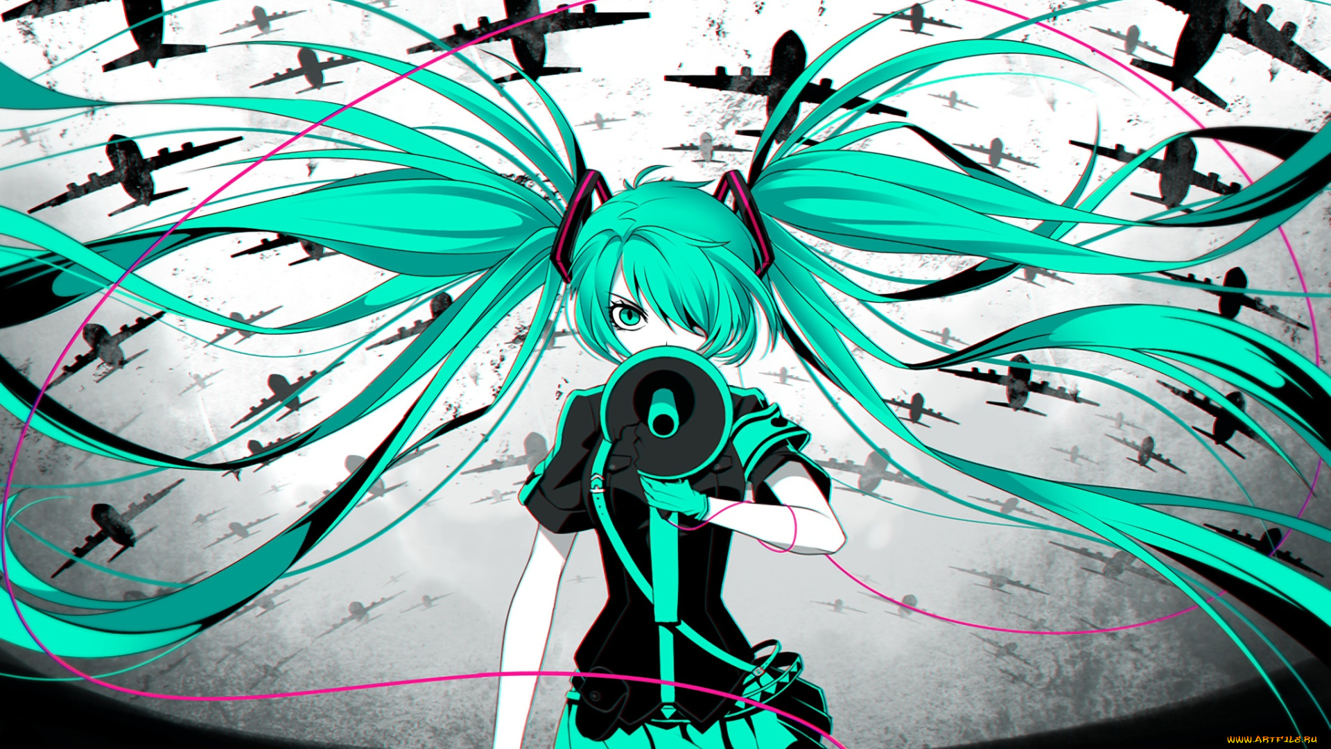 аниме, vocaloid, девушка