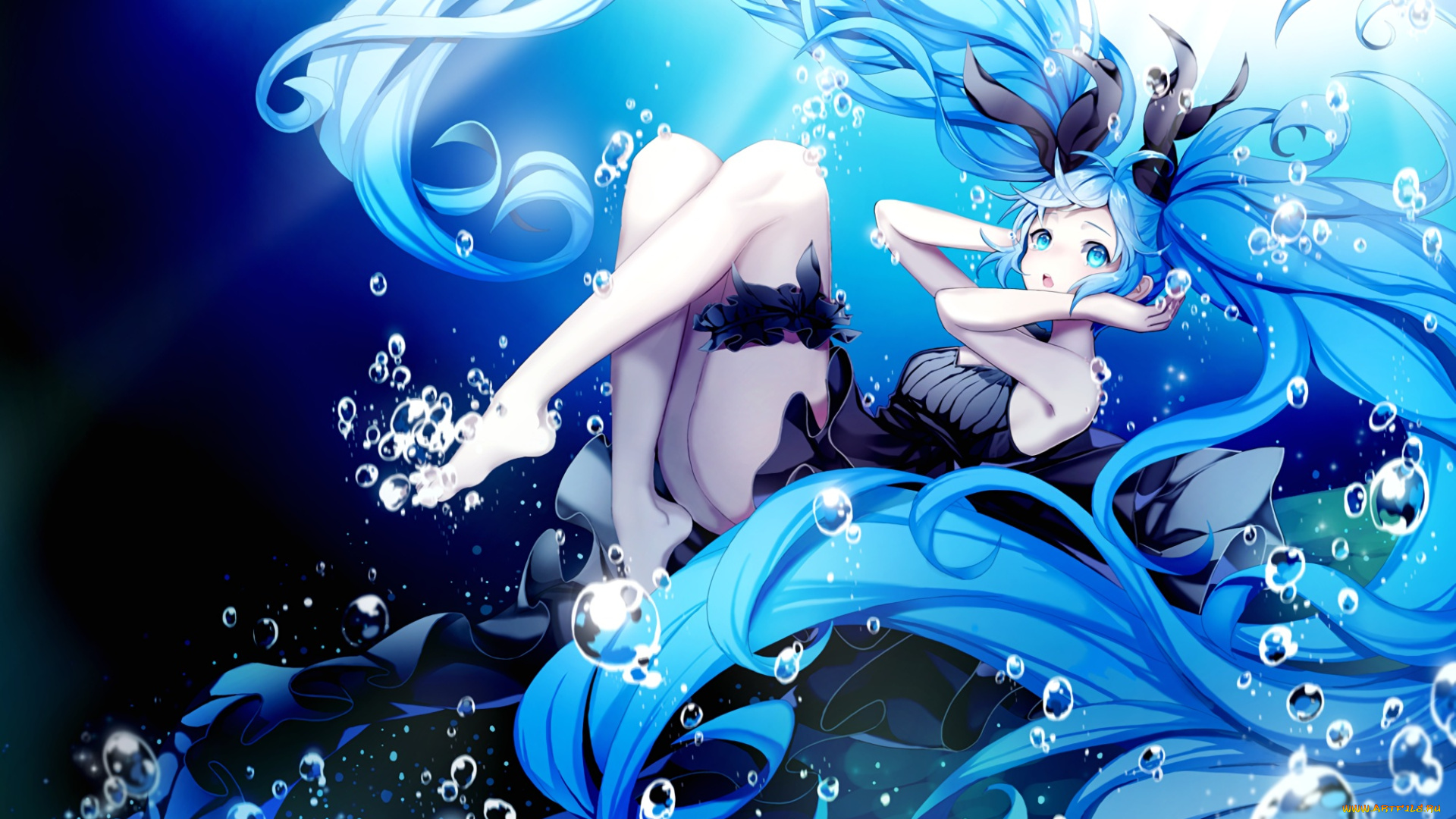 аниме, vocaloid, девушка