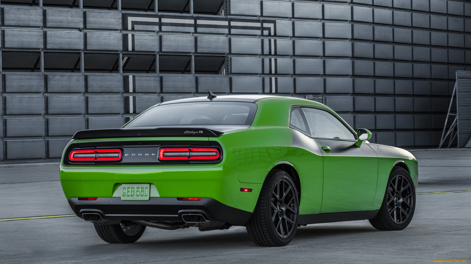 автомобили, dodge, зеленый, challenger, 2017г