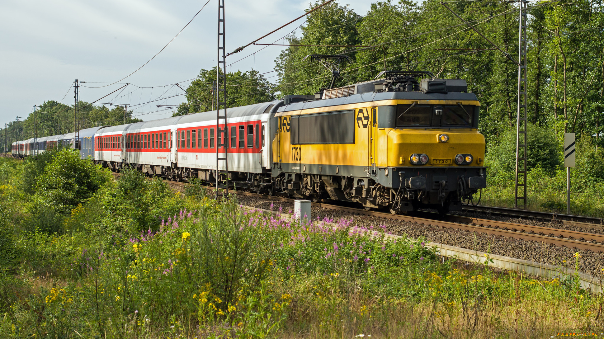 техника, поезда, рельсы, состав, локомотив