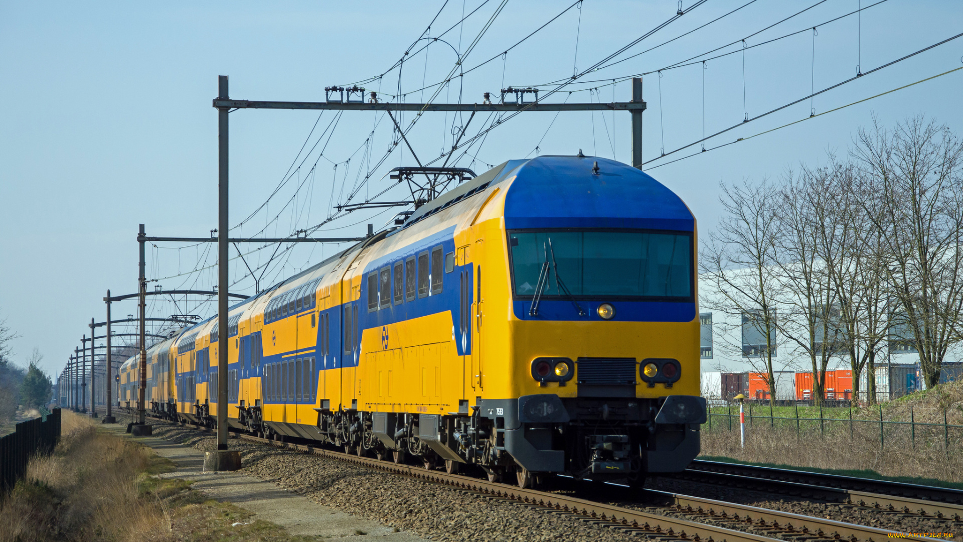 техника, поезда, состав, локомотив, рельсы