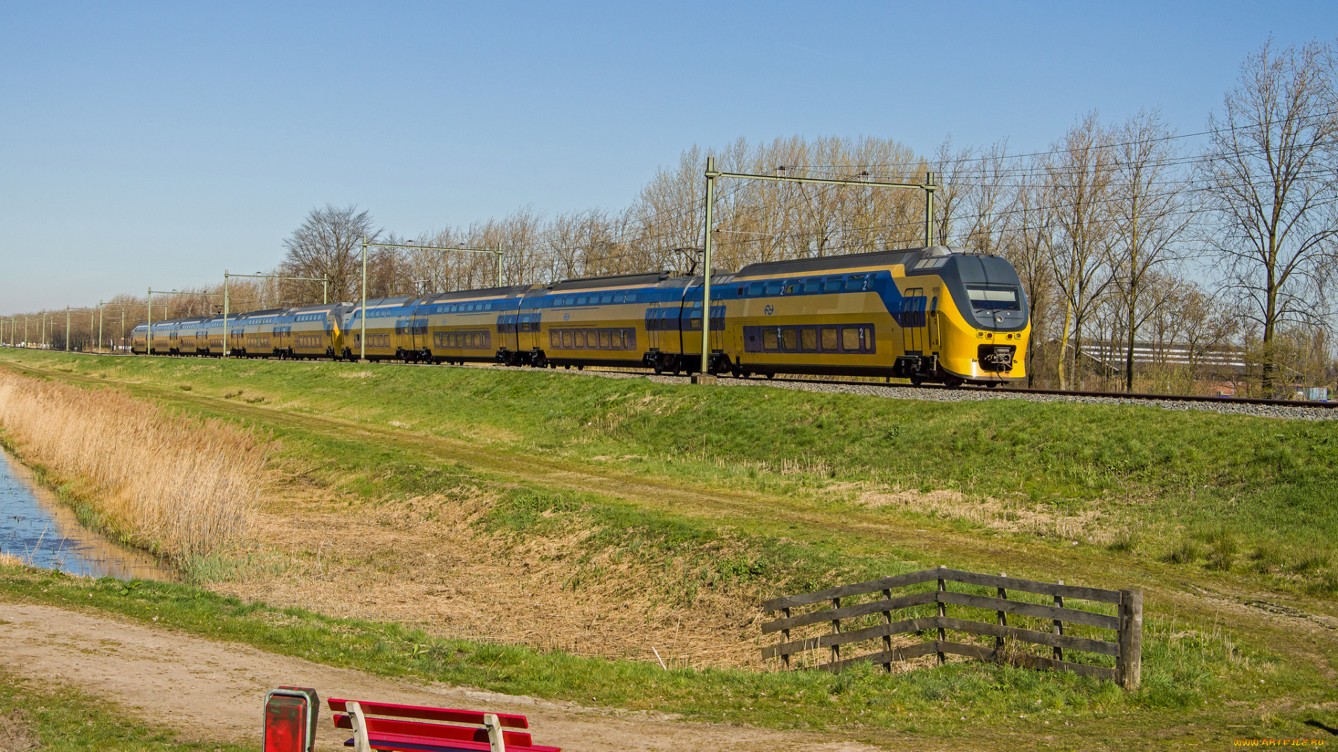 техника, поезда, состав, локомотив, рельсы