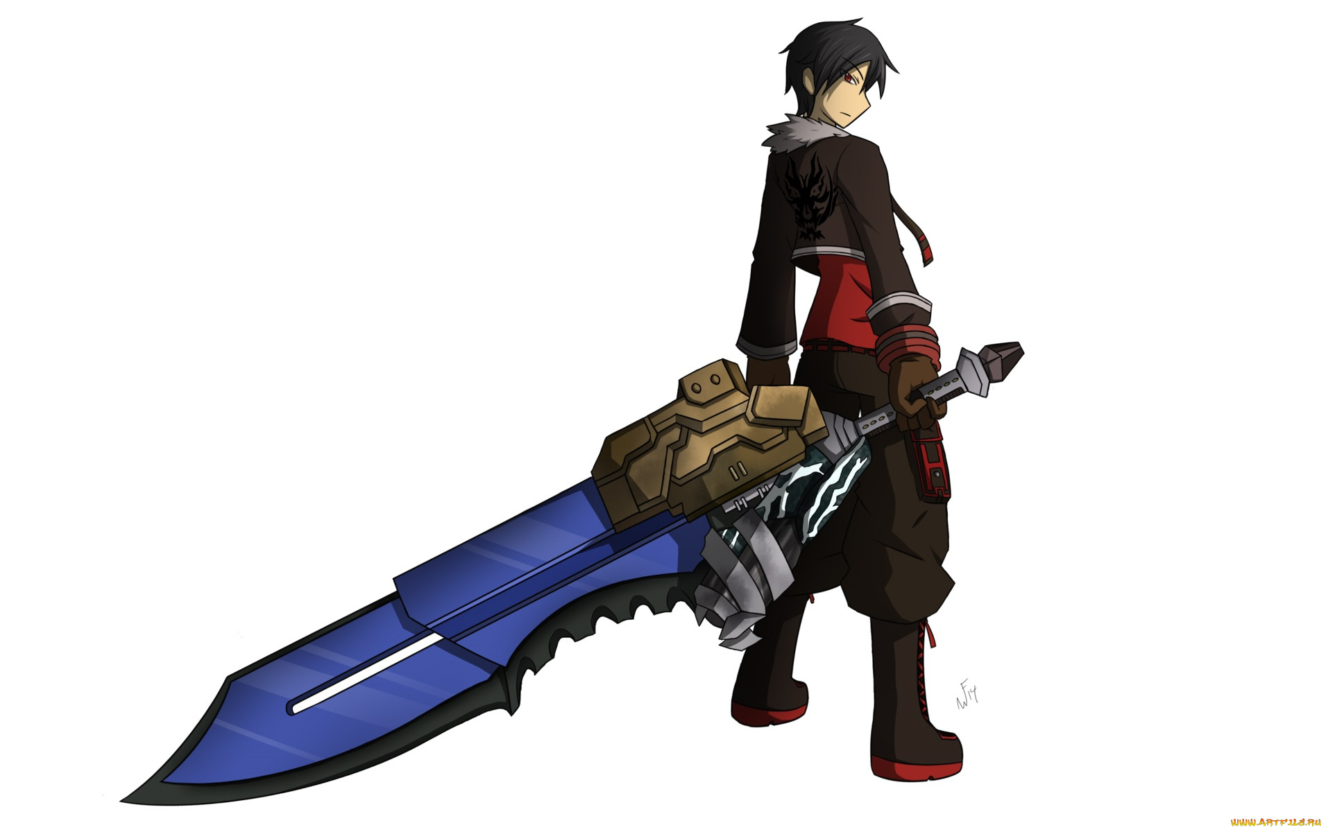 аниме, god, eater, меч, парень