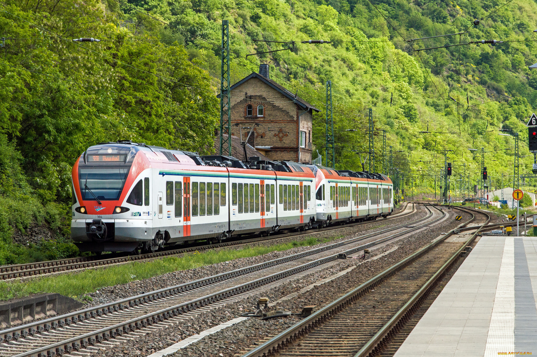 техника, поезда, локомотив, рельсы, состав