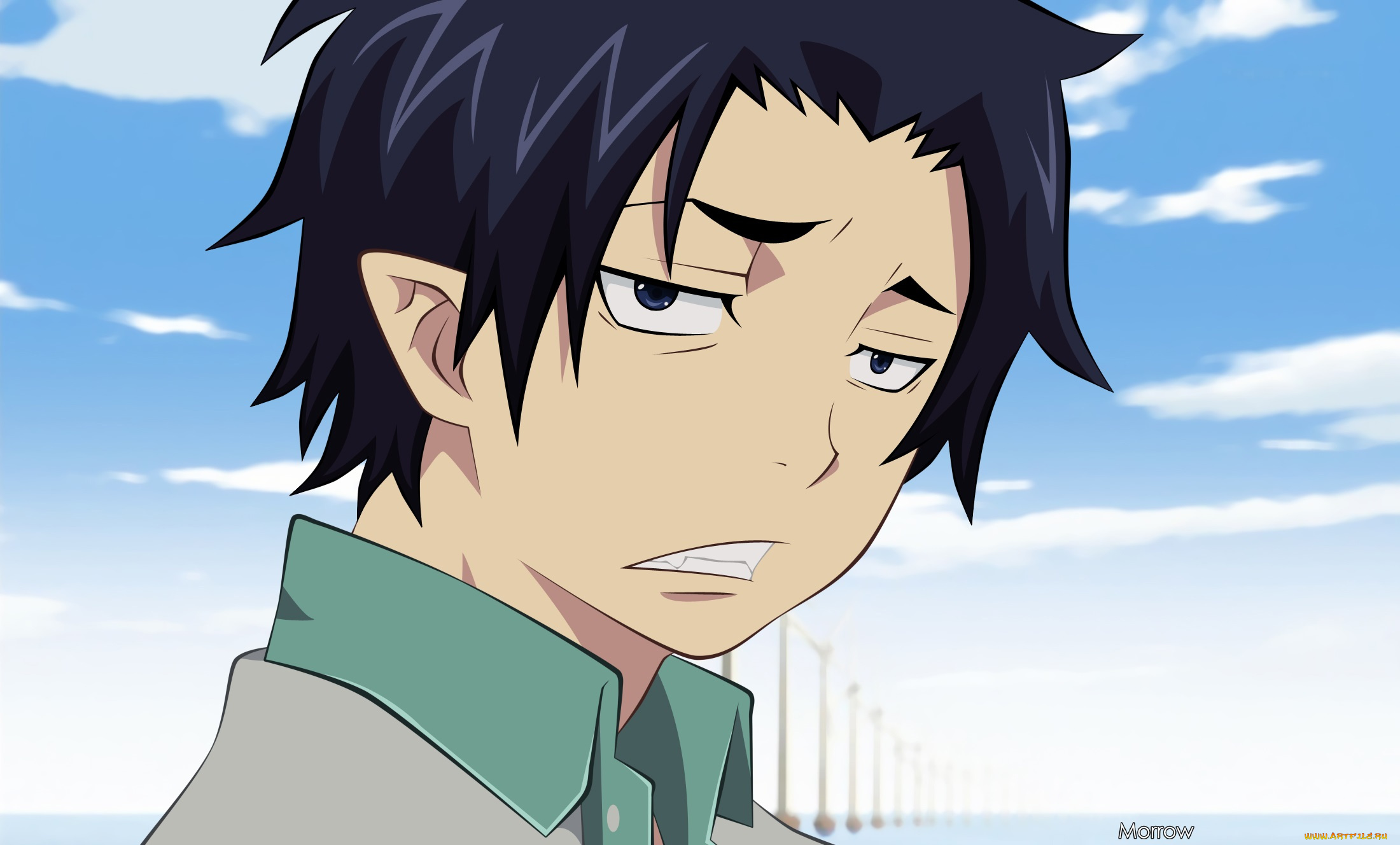 аниме, ao, no, exorcist, рин