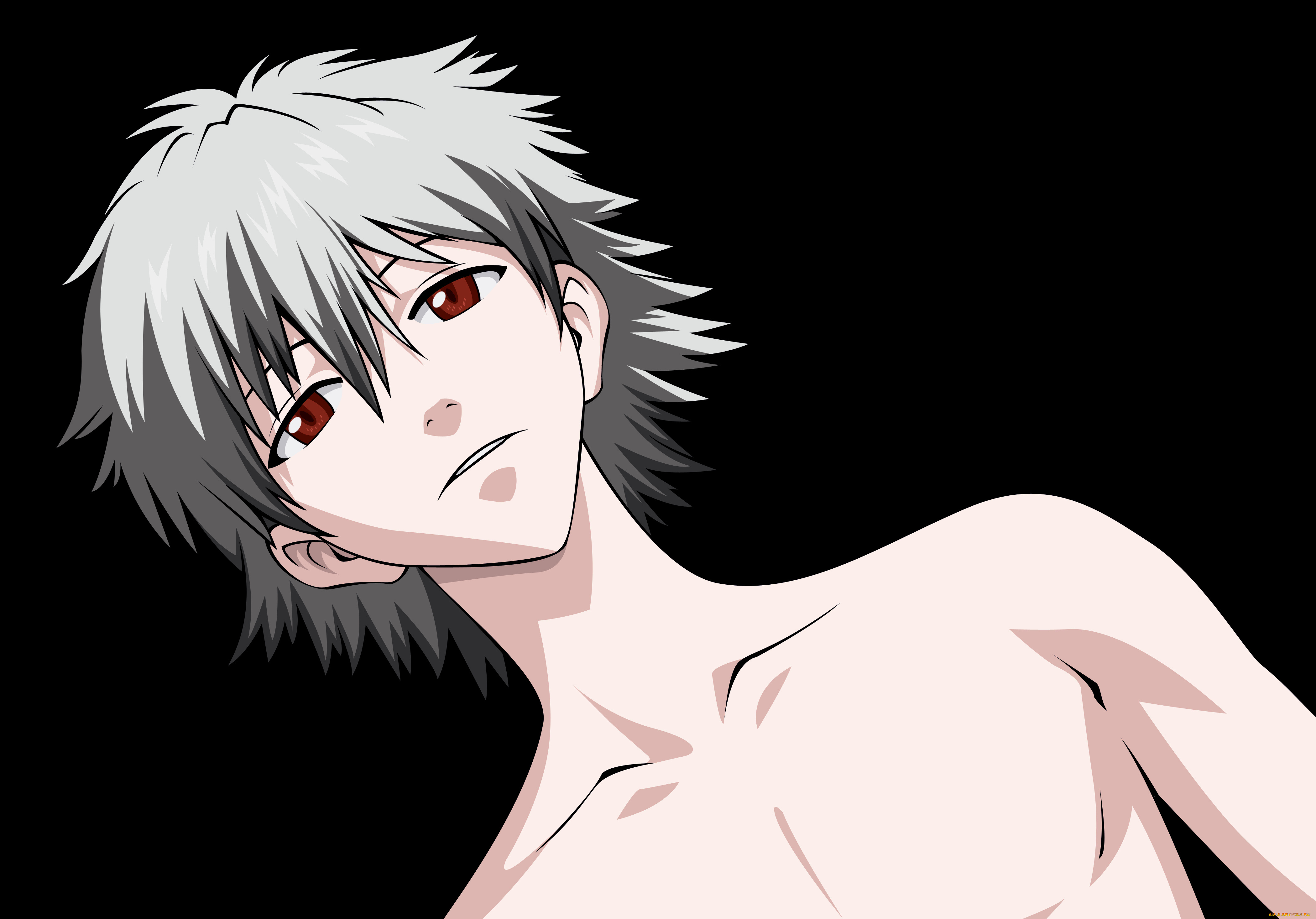 аниме, evangelion, парень