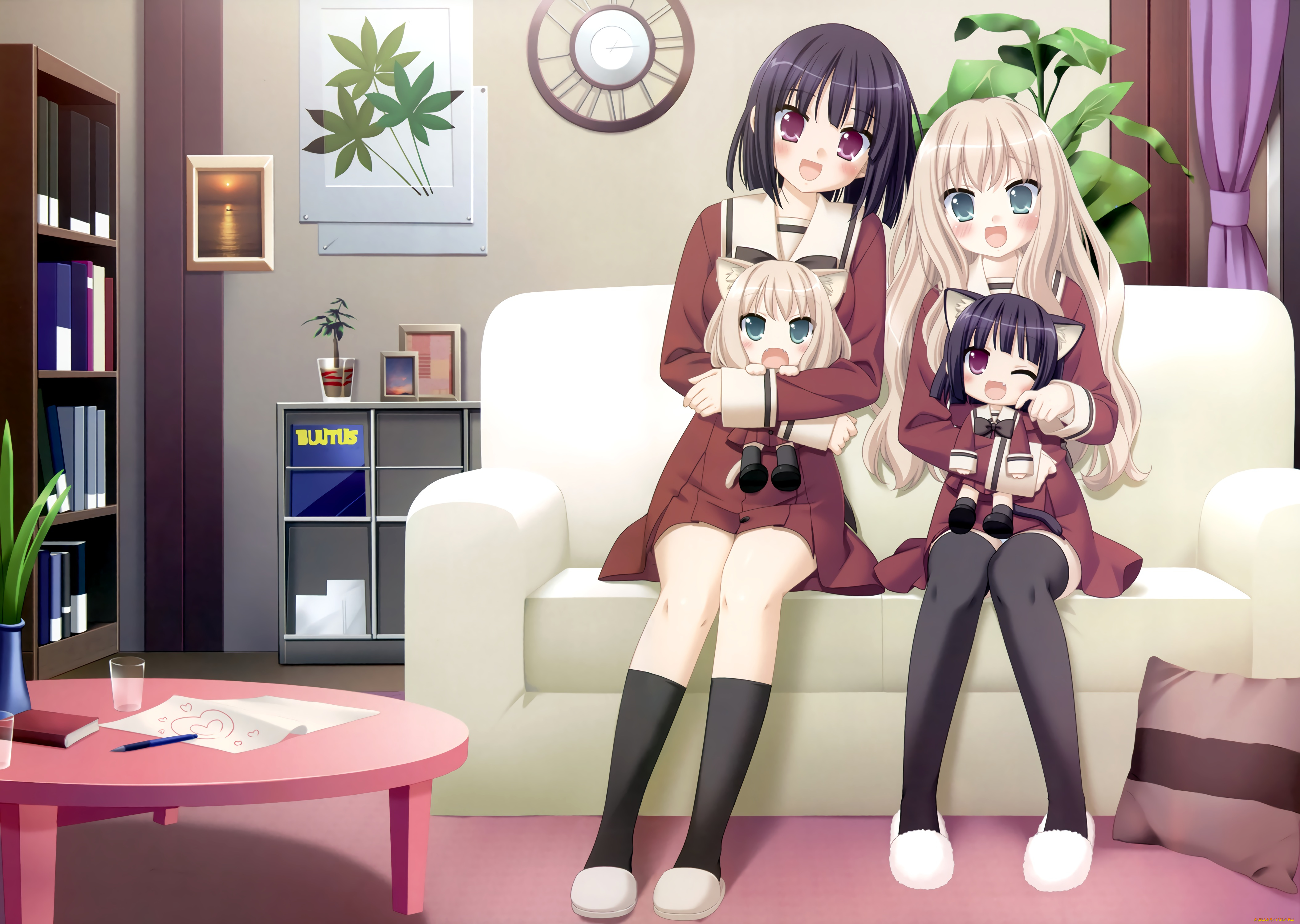 аниме, unknown, , другое, девушки, sono, hanabira, ni, kuchizuke, wo