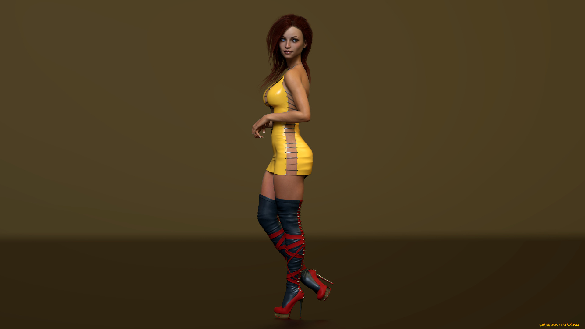 3д, графика, люди, , people, девушка, взгляд, фон