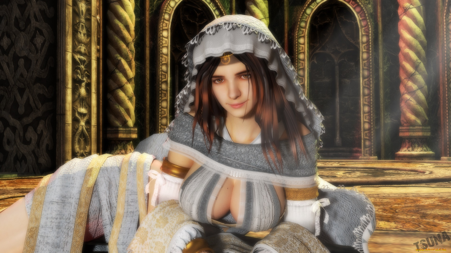 3д, графика, люди, , people, девушка, взгляд, фон