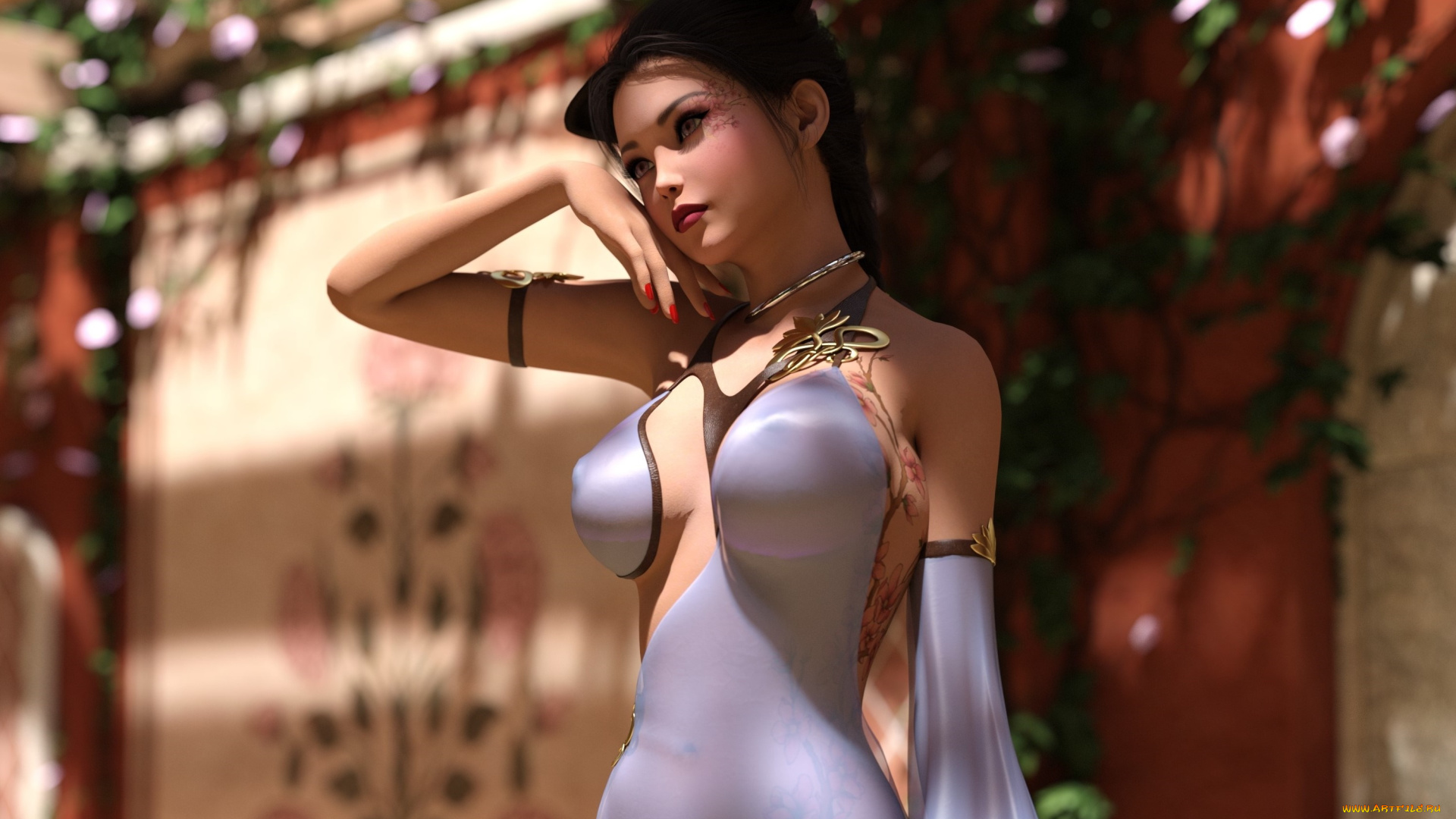 3д, графика, люди, , people, фон, взгляд, девушка