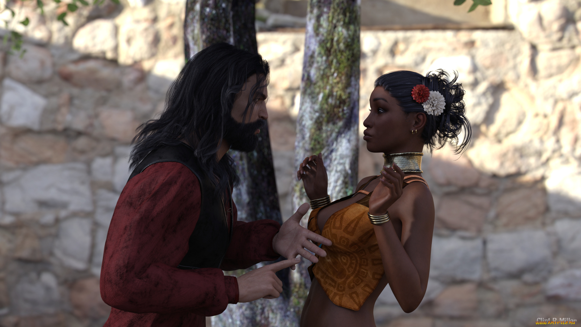 3д, графика, люди, , people, фон, взгляд, девушка