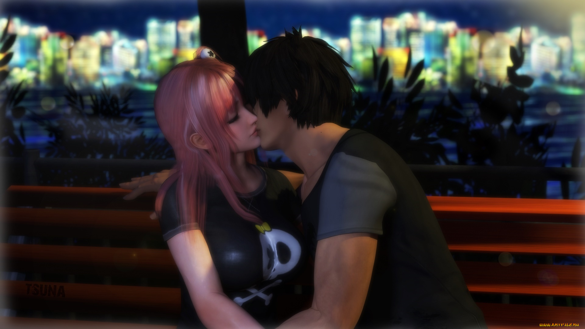 3д, графика, романтика, , romantics, фон, взгляд, девушка