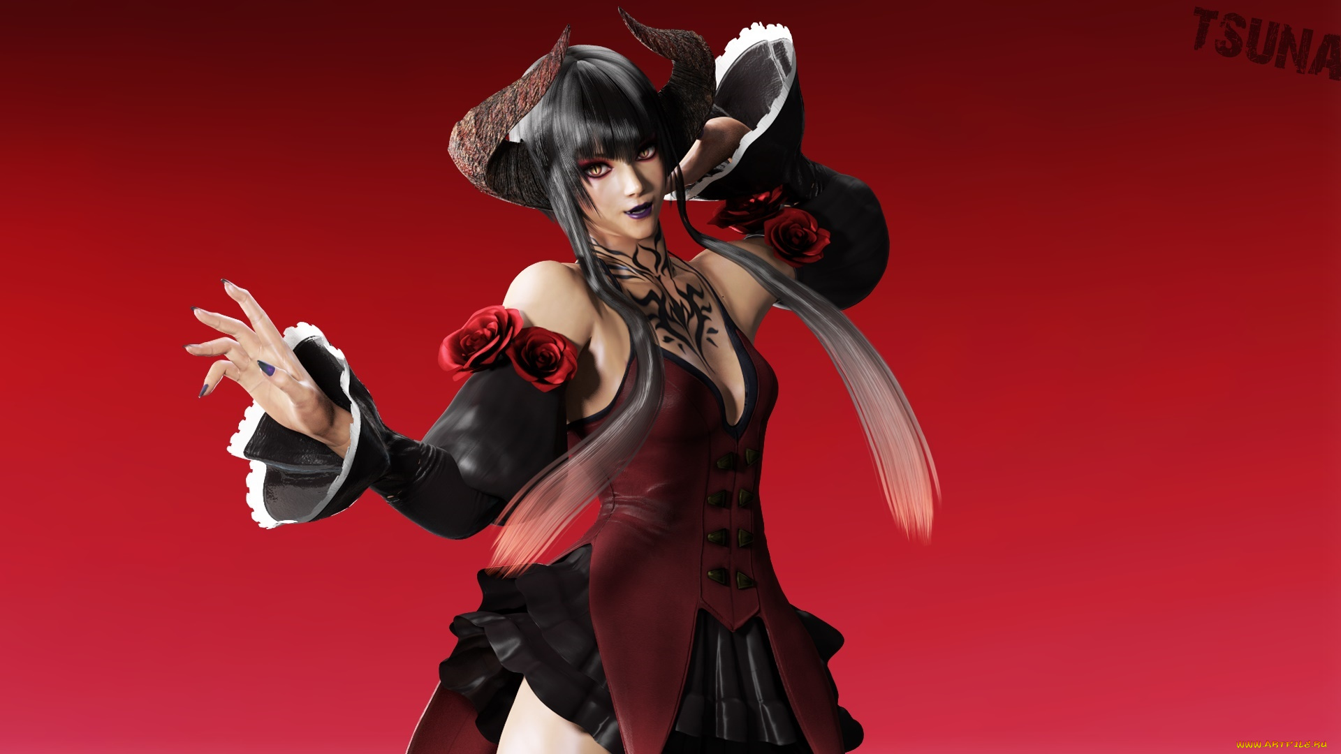 3д, графика, существа, , creatures, фон, взгляд, девушка