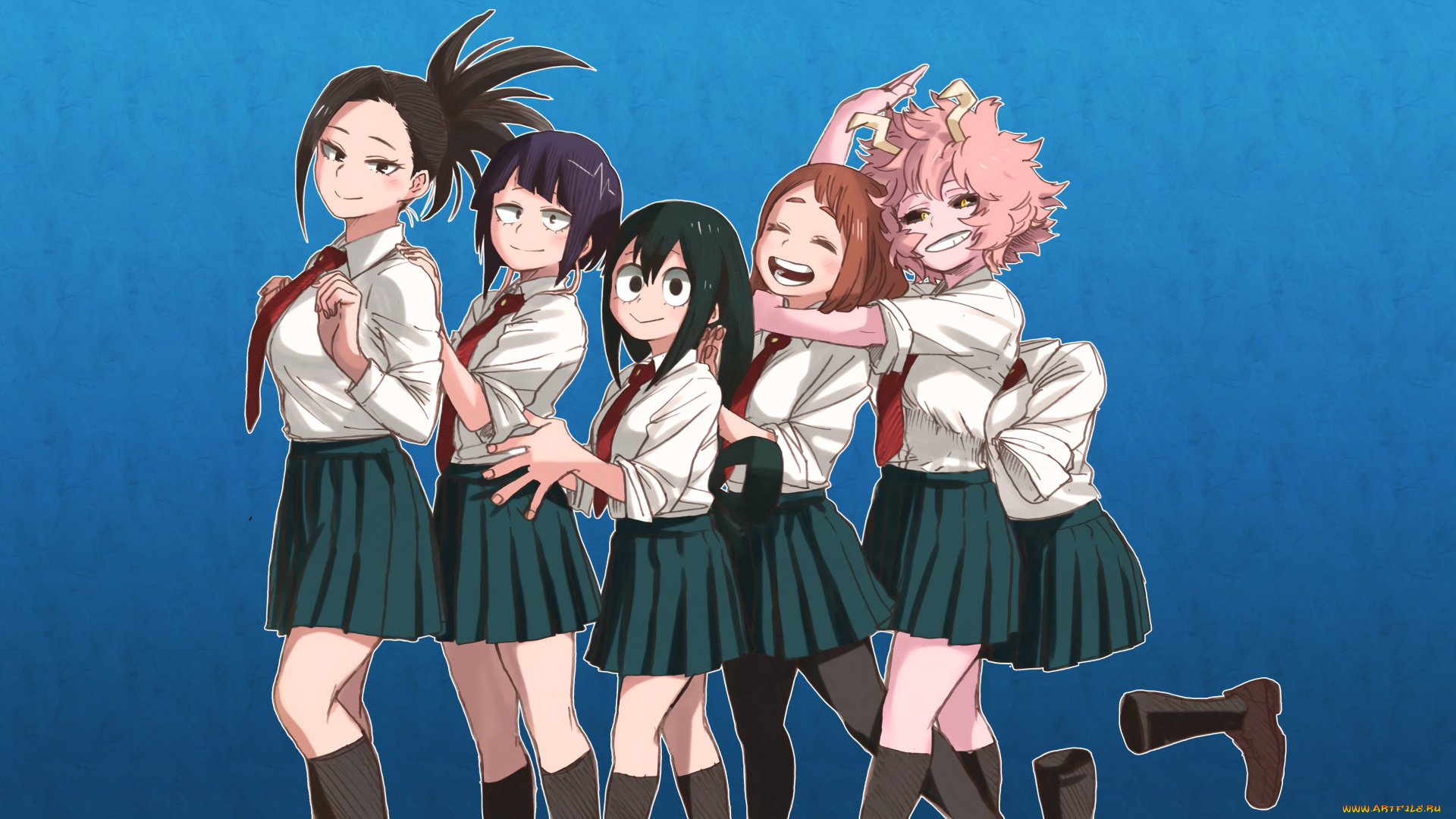 аниме, boku, no, hero, academia, девушки