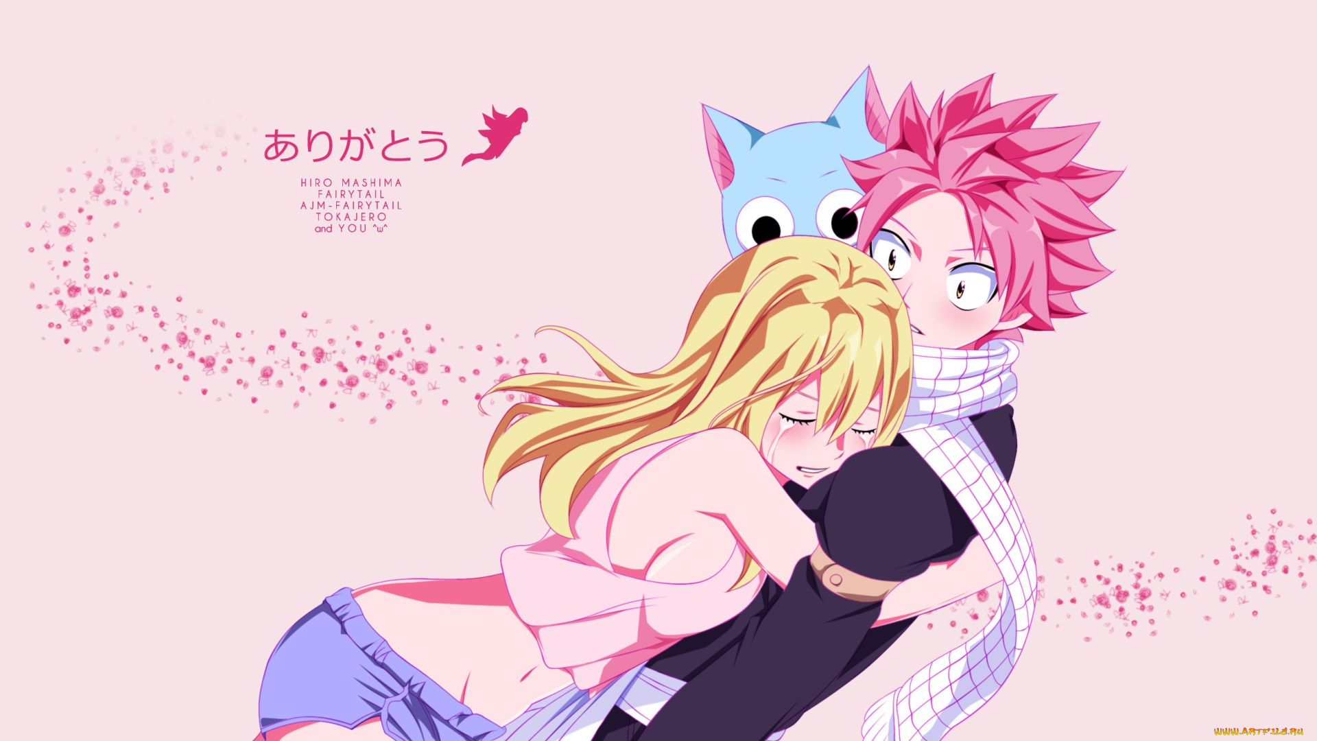 аниме, fairy, tail, asian, manga, friends, blonde, lucy, natsu, fairy, tail, cat, anime, neko, mahou, by, ajm, fairytail, kanji, asiatic, japanese, happy, oriental