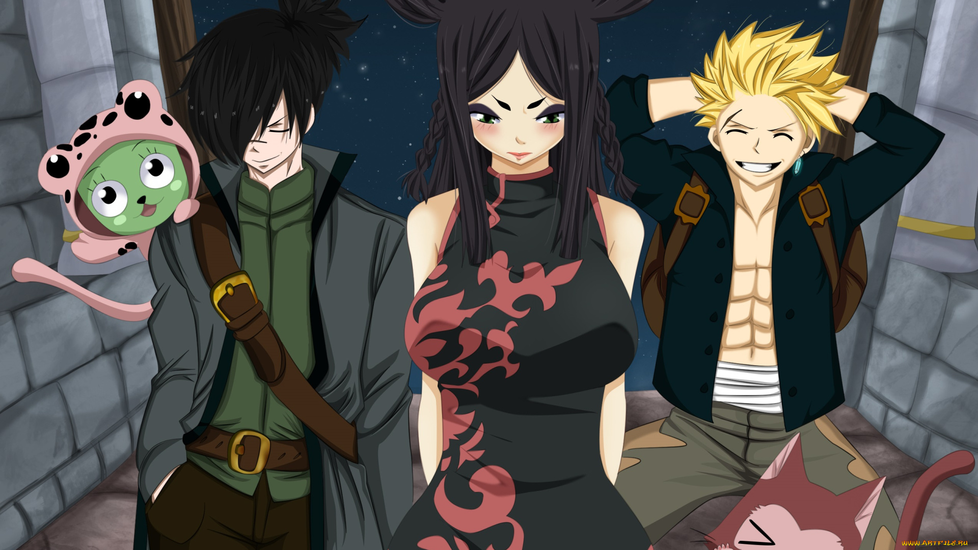 аниме, fairy, tail, хвост, феи