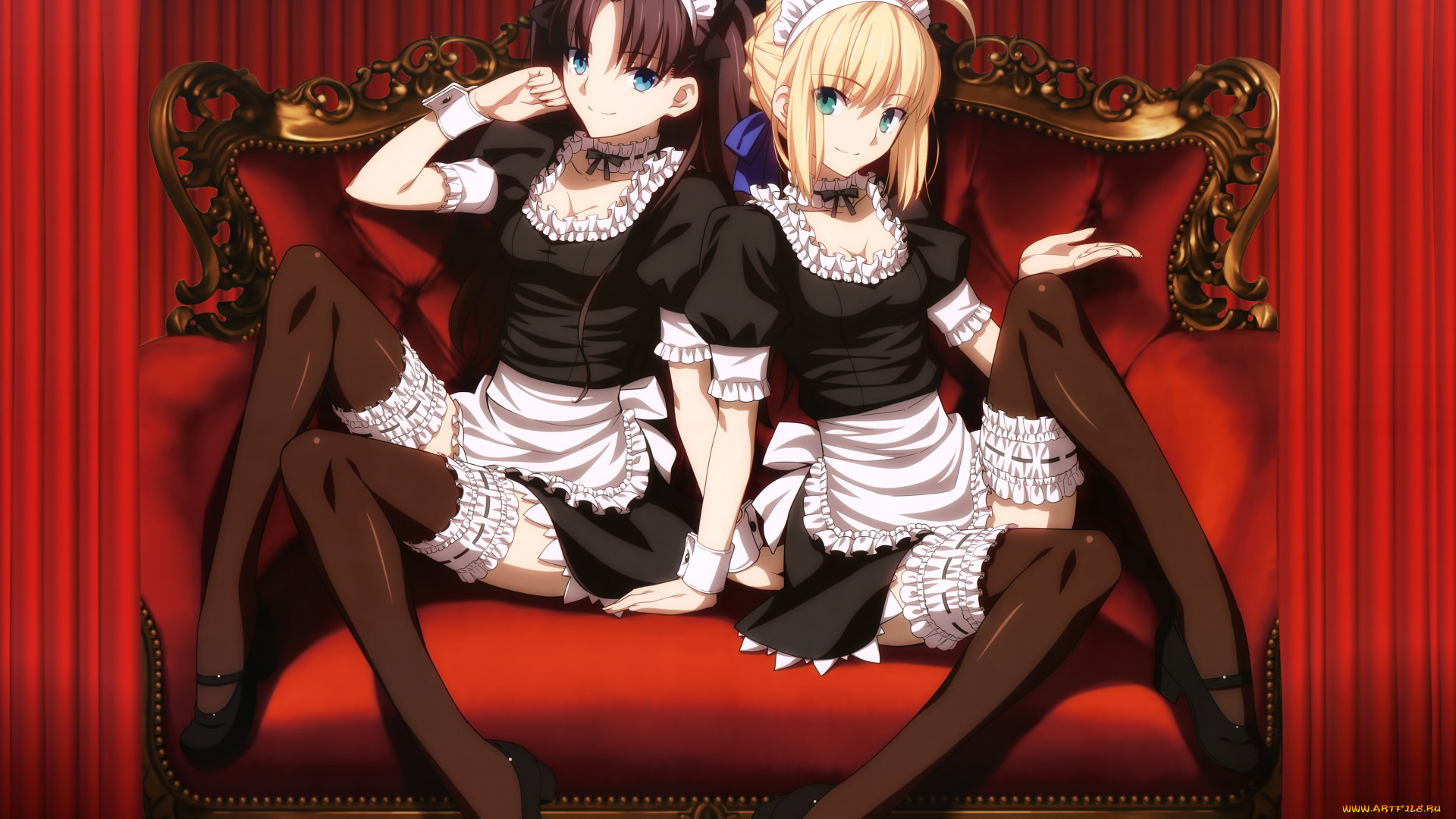 аниме, fate, stay, night, девушки