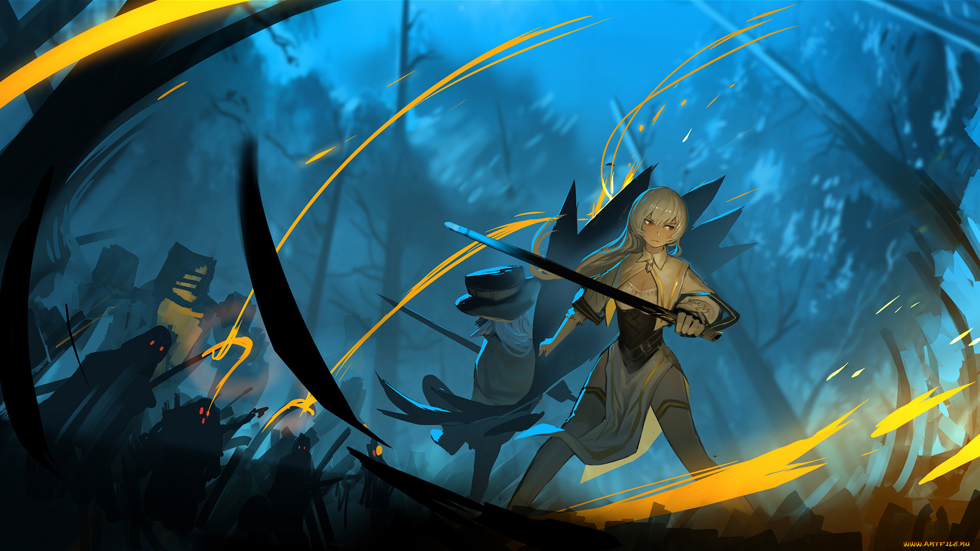 аниме, pixiv, fantasia, девушка