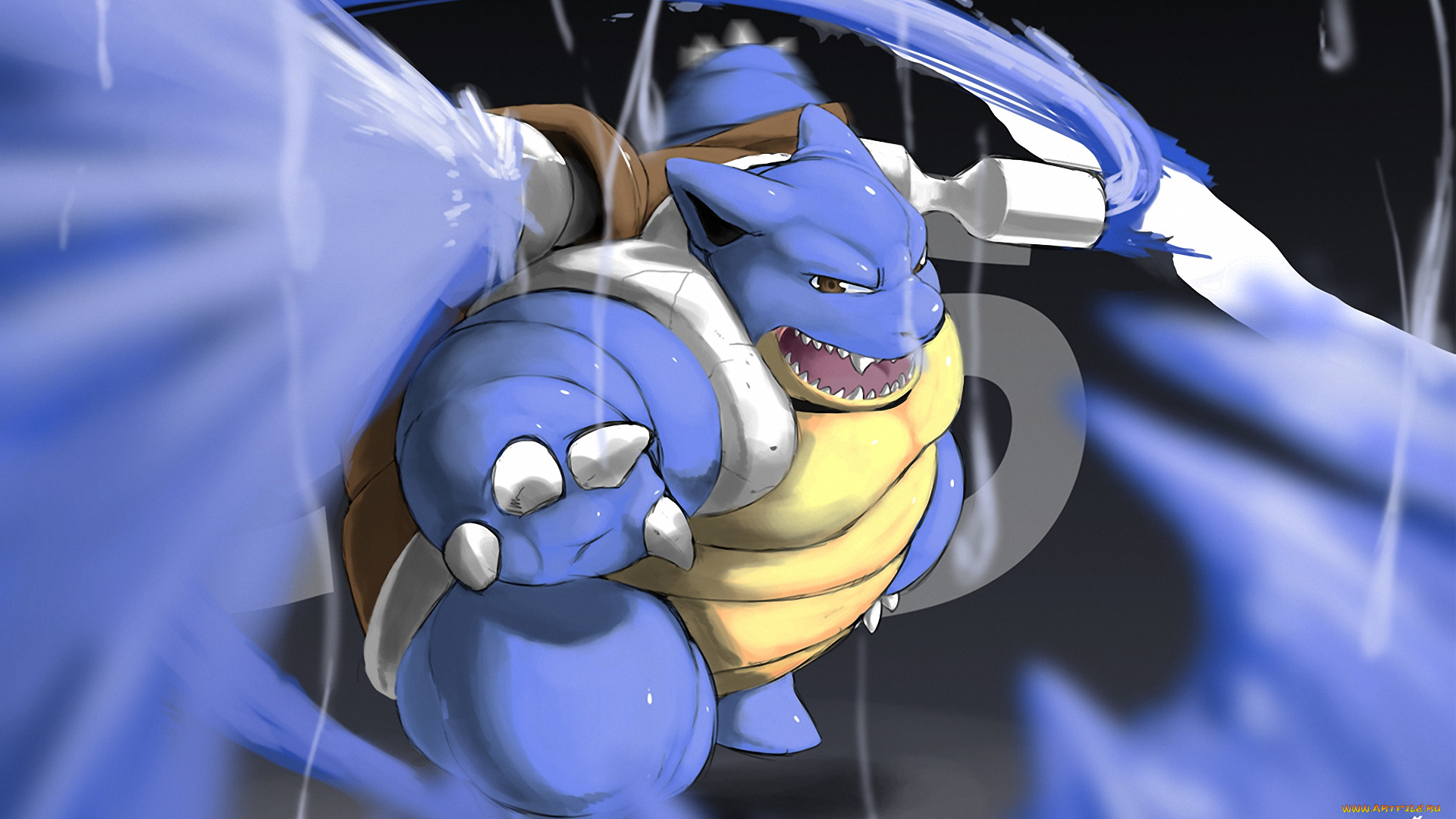 аниме, pokemon, вода, покемон, черепаха, blastoise