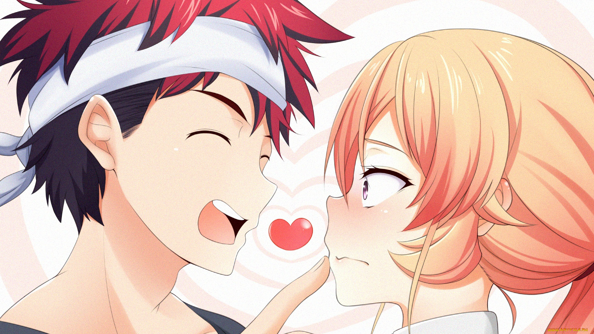 аниме, shokugeki, no, soma, двое