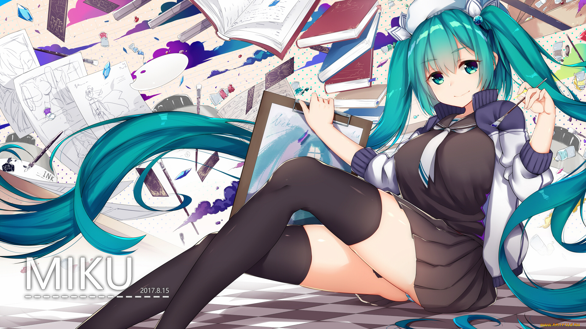 аниме, vocaloid, hatsune, miku