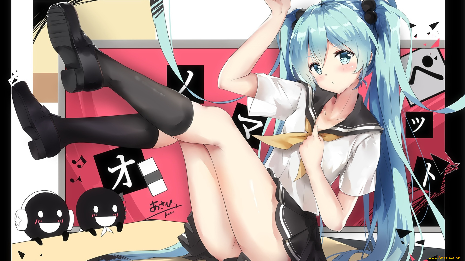 аниме, vocaloid, hatsune, miku