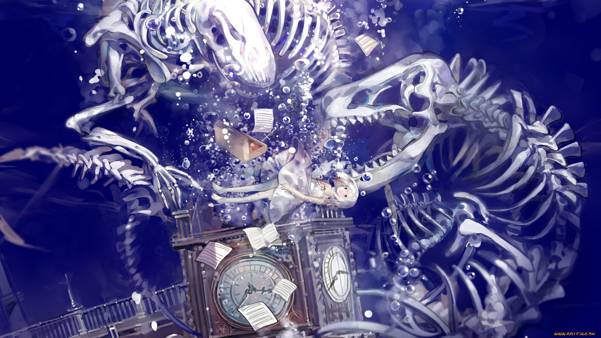 аниме, животные, , существа, девушка