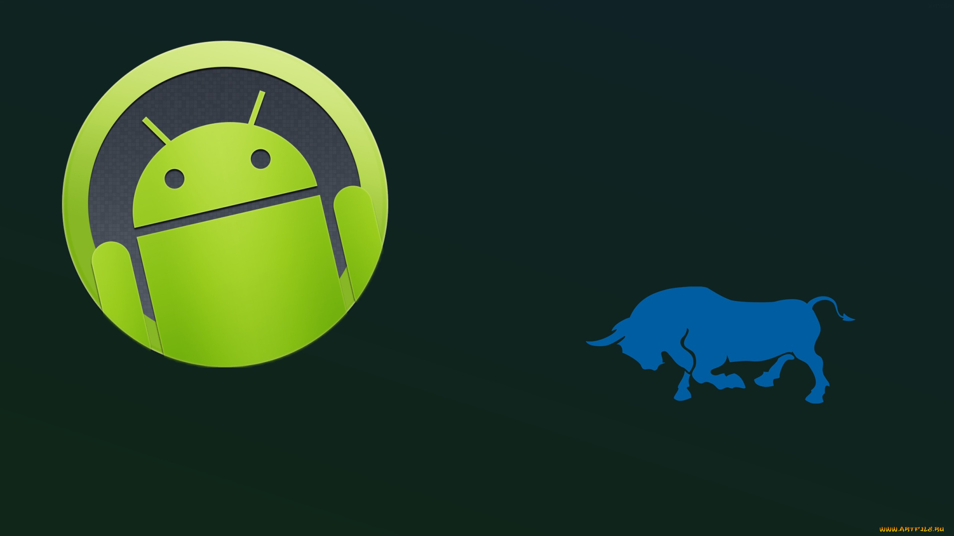 компьютеры, android, фон, логотип