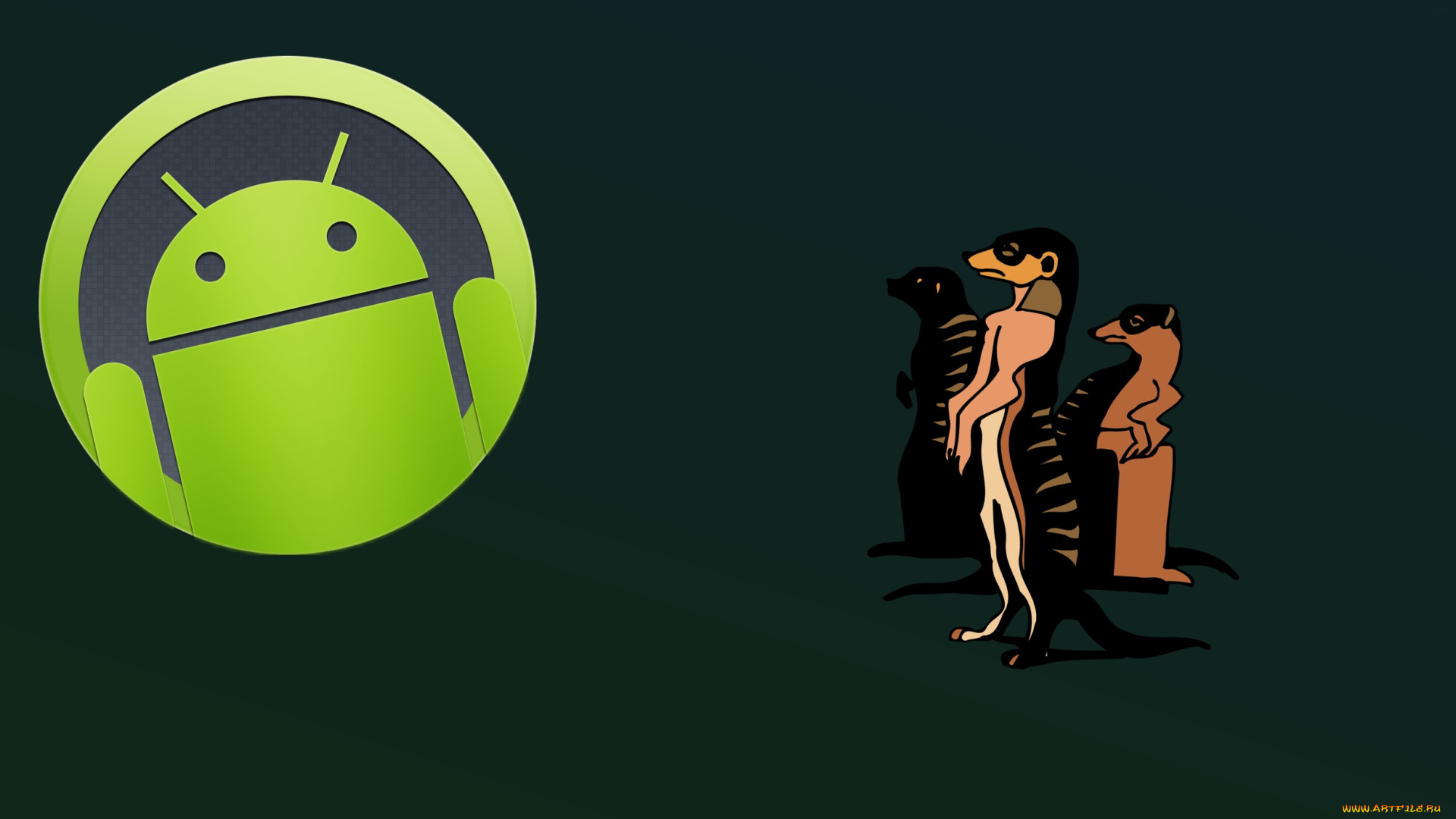 компьютеры, android, фон, логотип