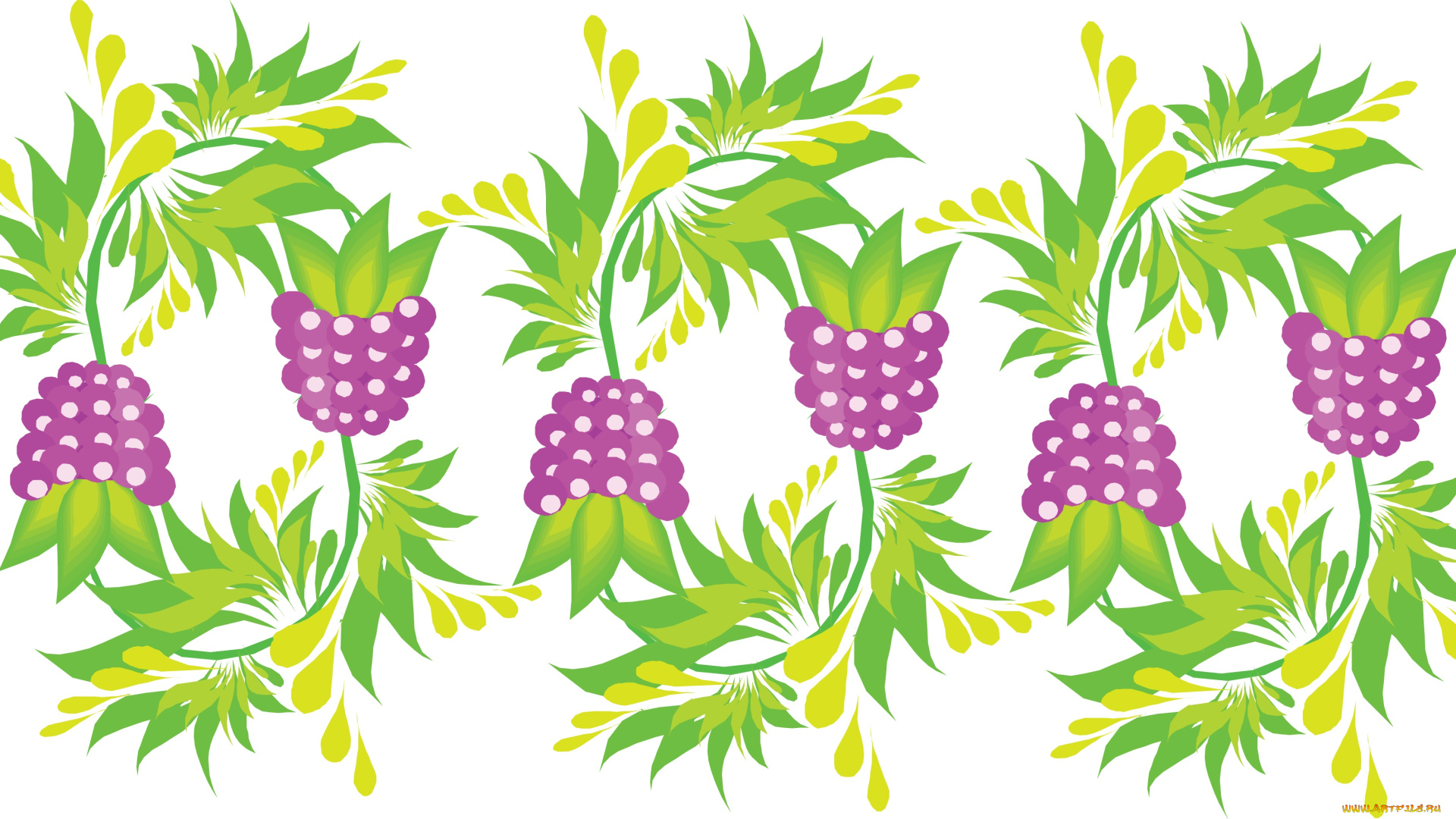 векторная, графика, природа, , nature, листья, фон, ягоды