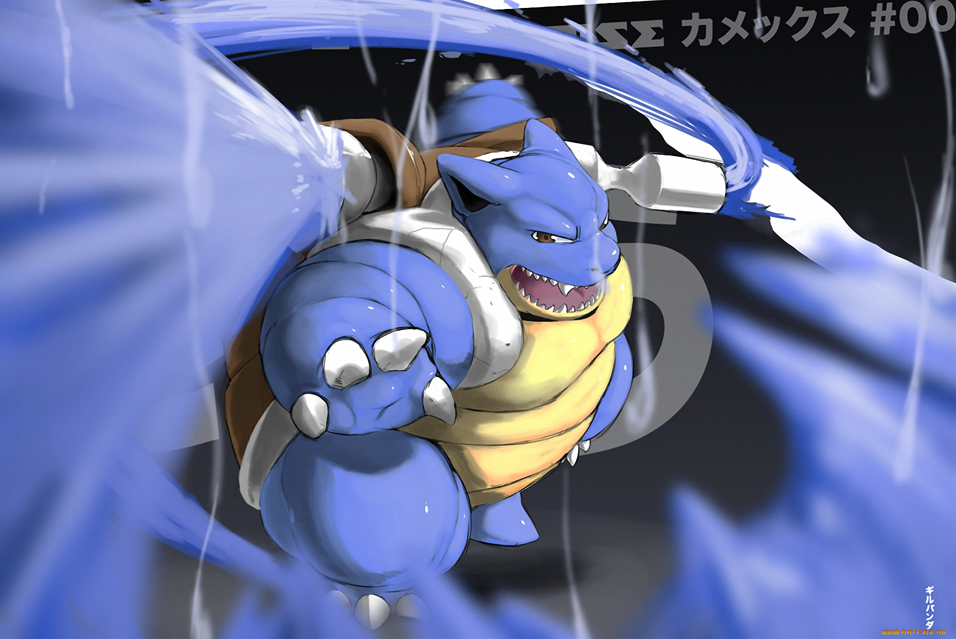 аниме, pokemon, вода, покемон, черепаха, blastoise