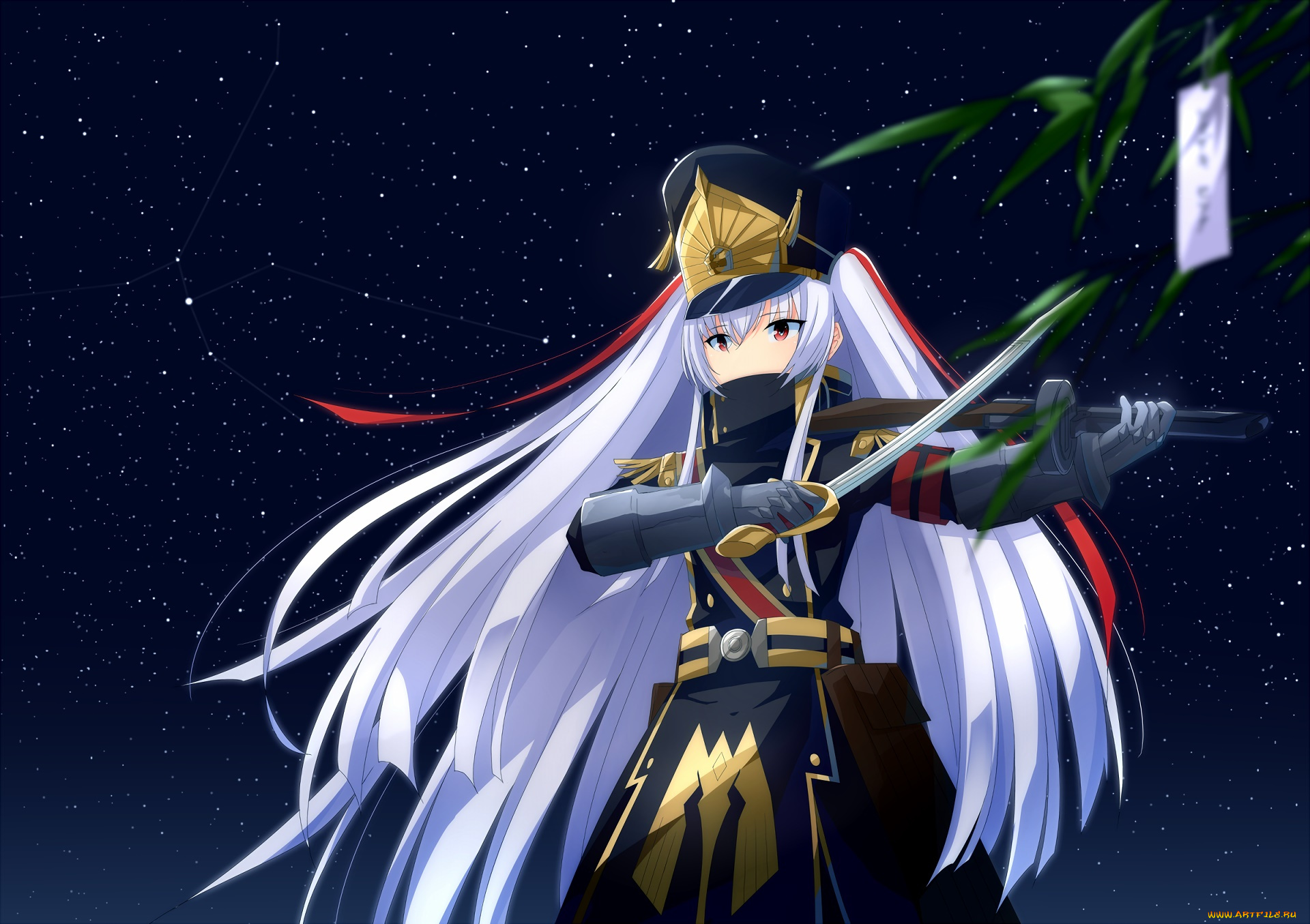 аниме, re, , creators, девушка, взгляд, фон