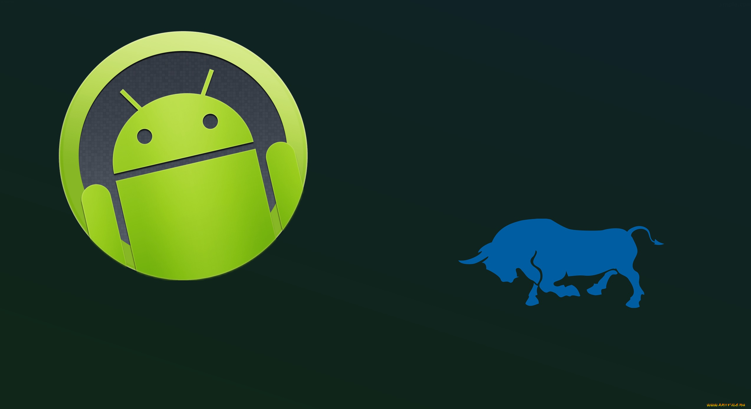 компьютеры, android, фон, логотип