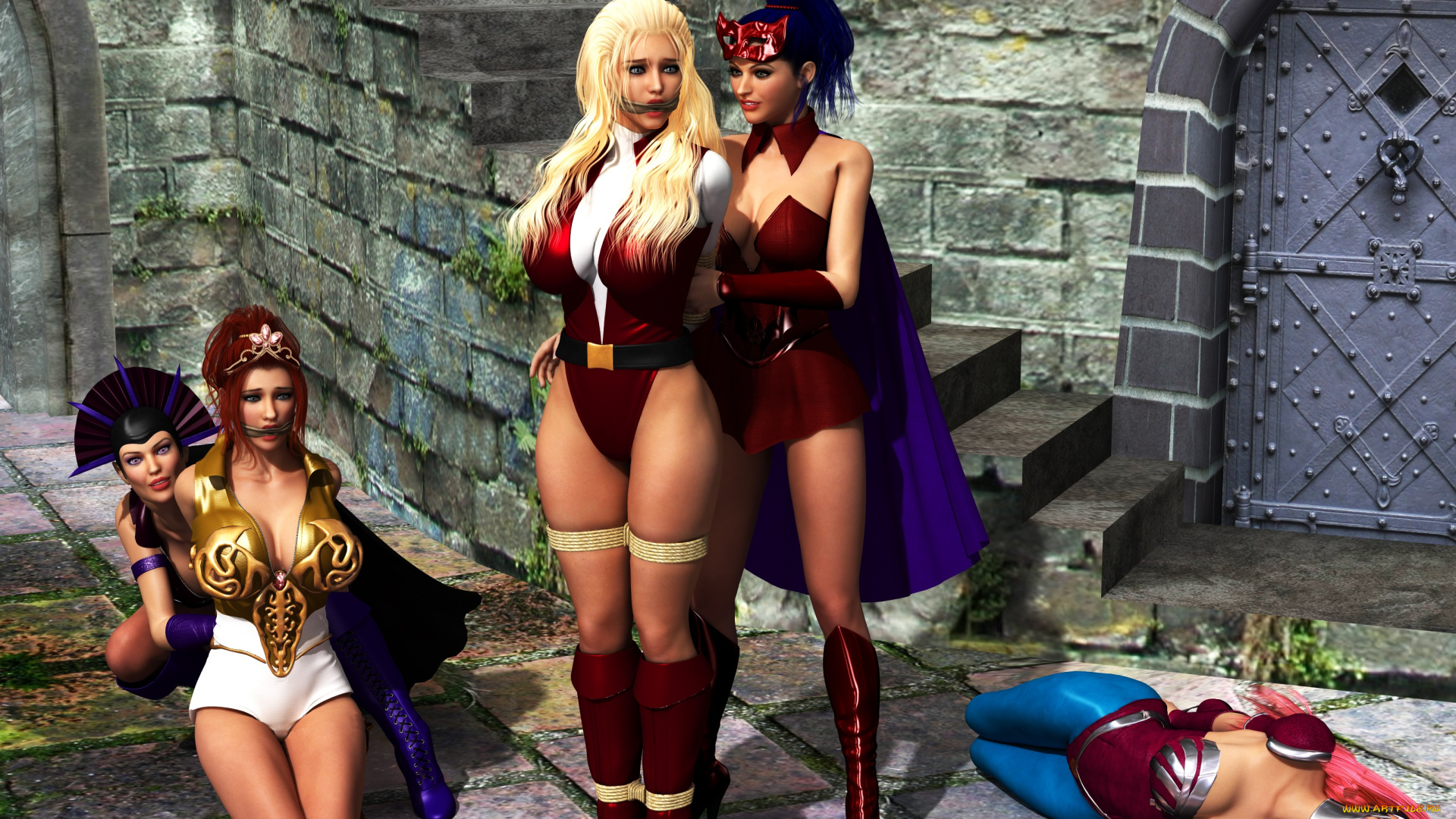 3д, графика, фантазия, , fantasy, фон, взгляд, девушки