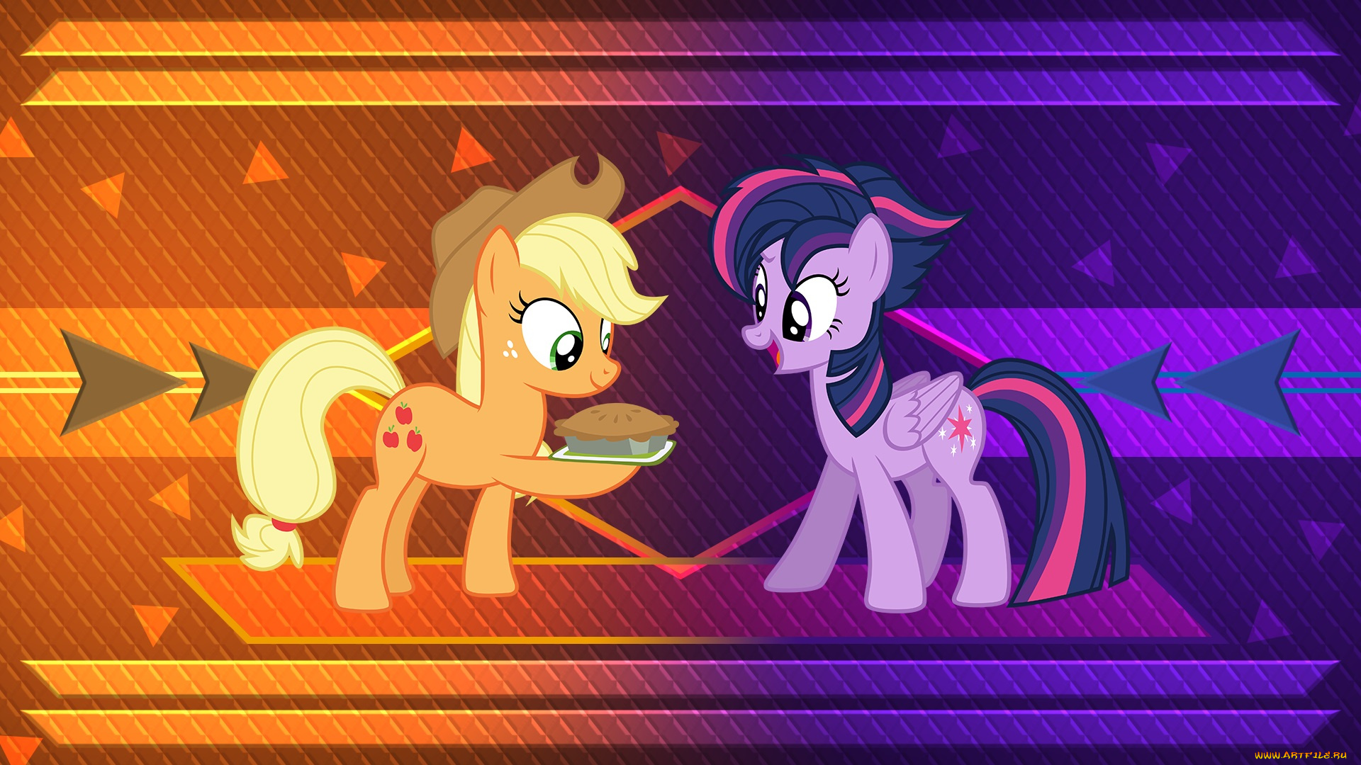 мультфильмы, my, little, pony, фон, пони