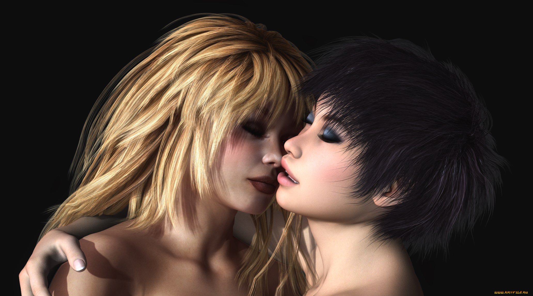 3д, графика, люди, , people, фон, девушки, взгляд