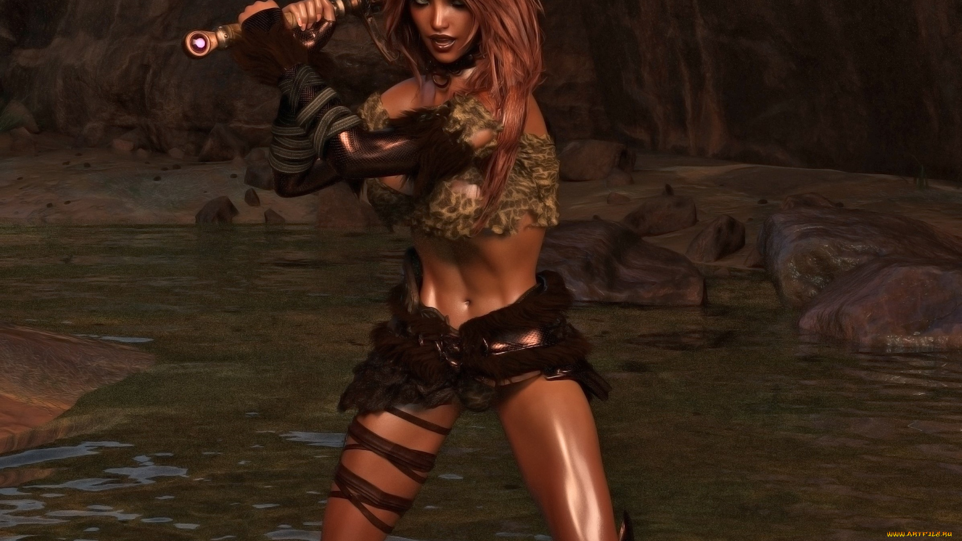 3д, графика, фантазия, , fantasy, фон, взгляд, девушка