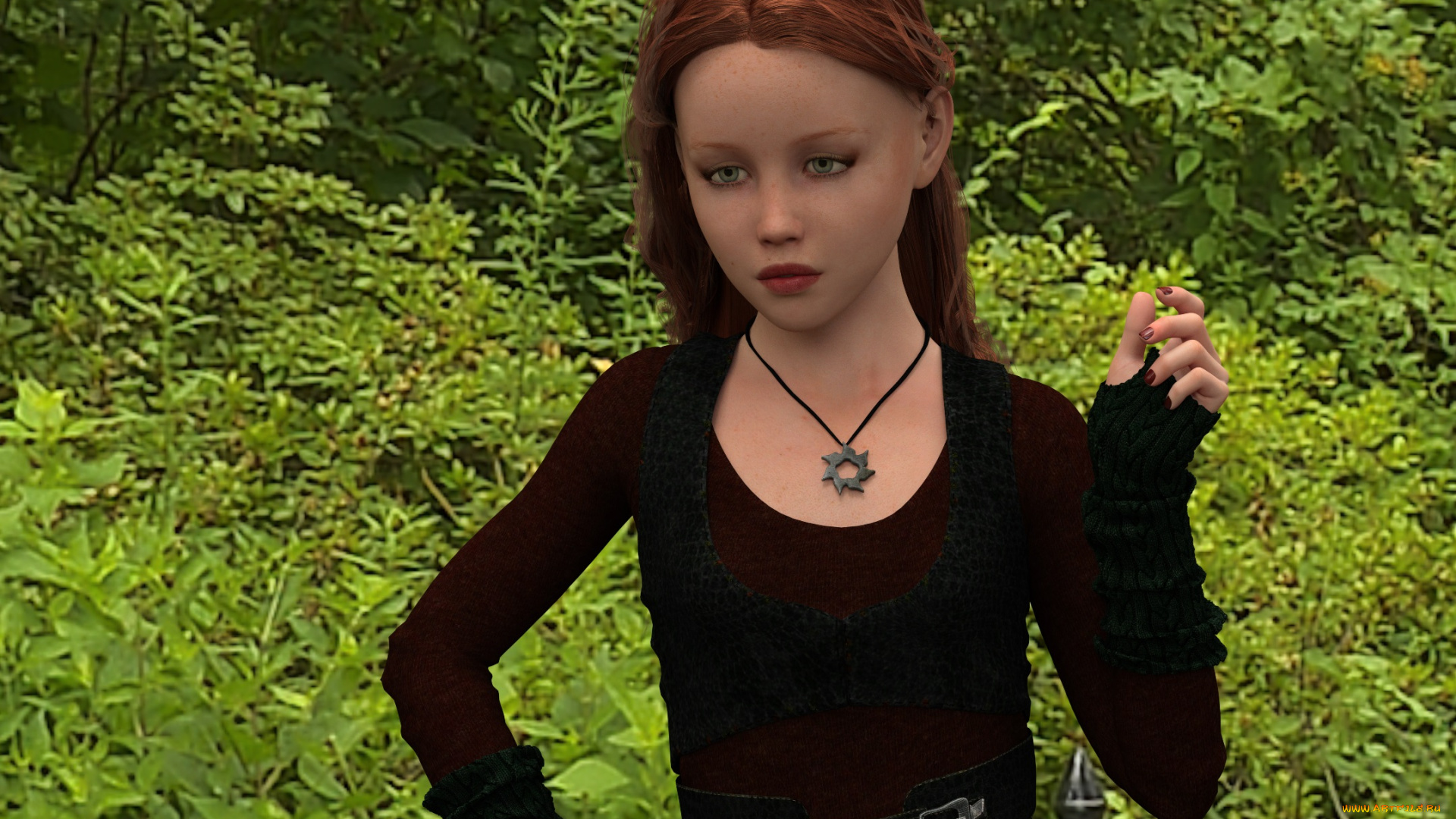 3д, графика, фантазия, , fantasy, взгляд, девушка, фон