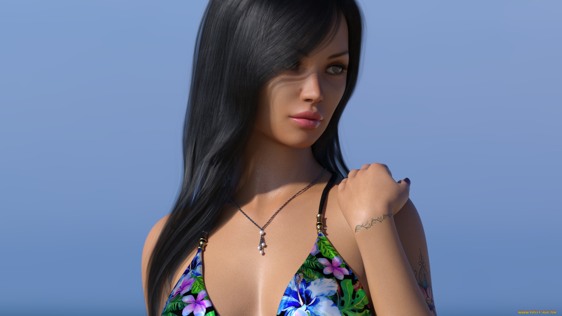 3д, графика, люди, , people, взгляд, девушка, фон