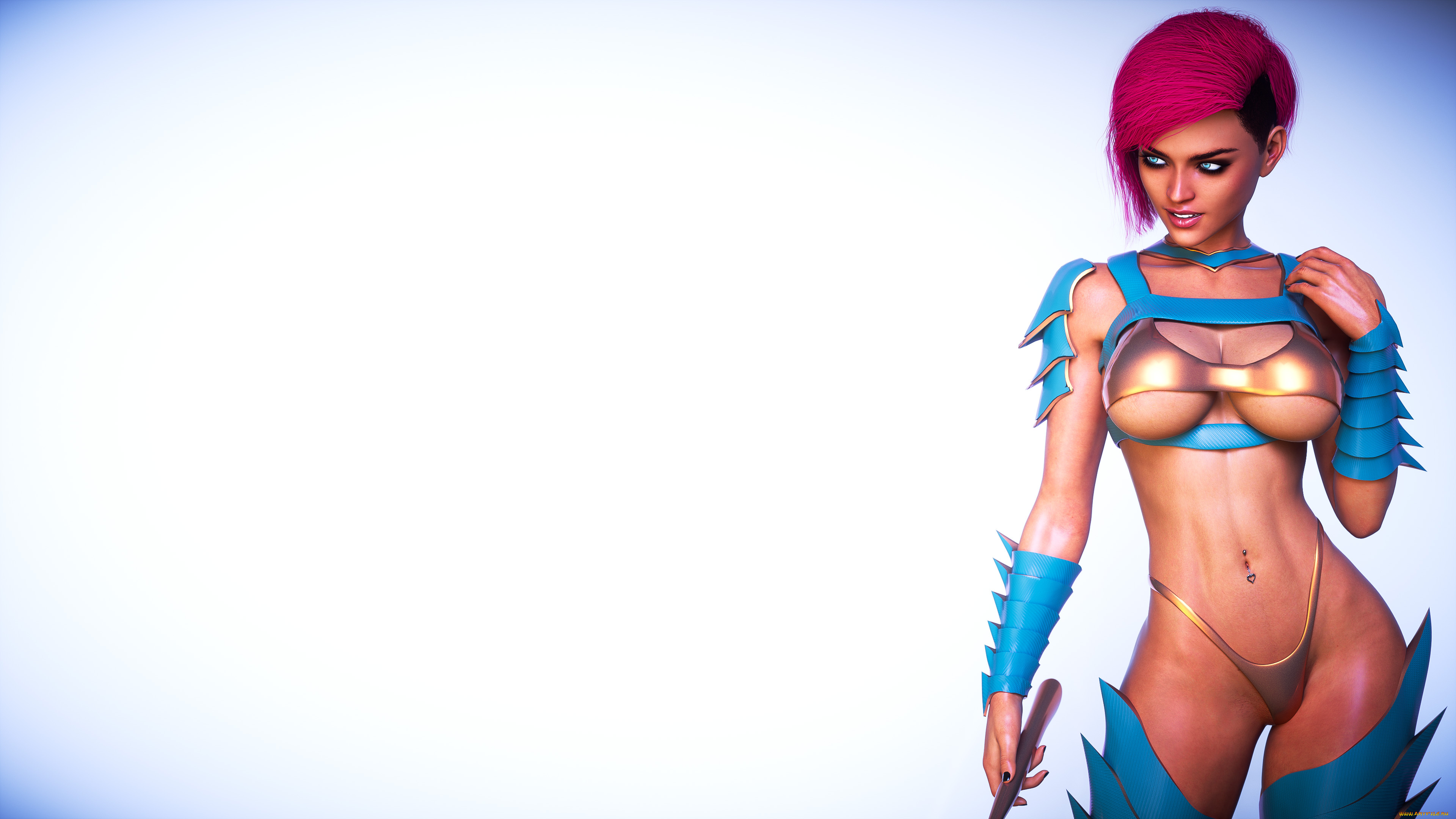 3д, графика, фантазия, , fantasy, фон, взгляд, девушка