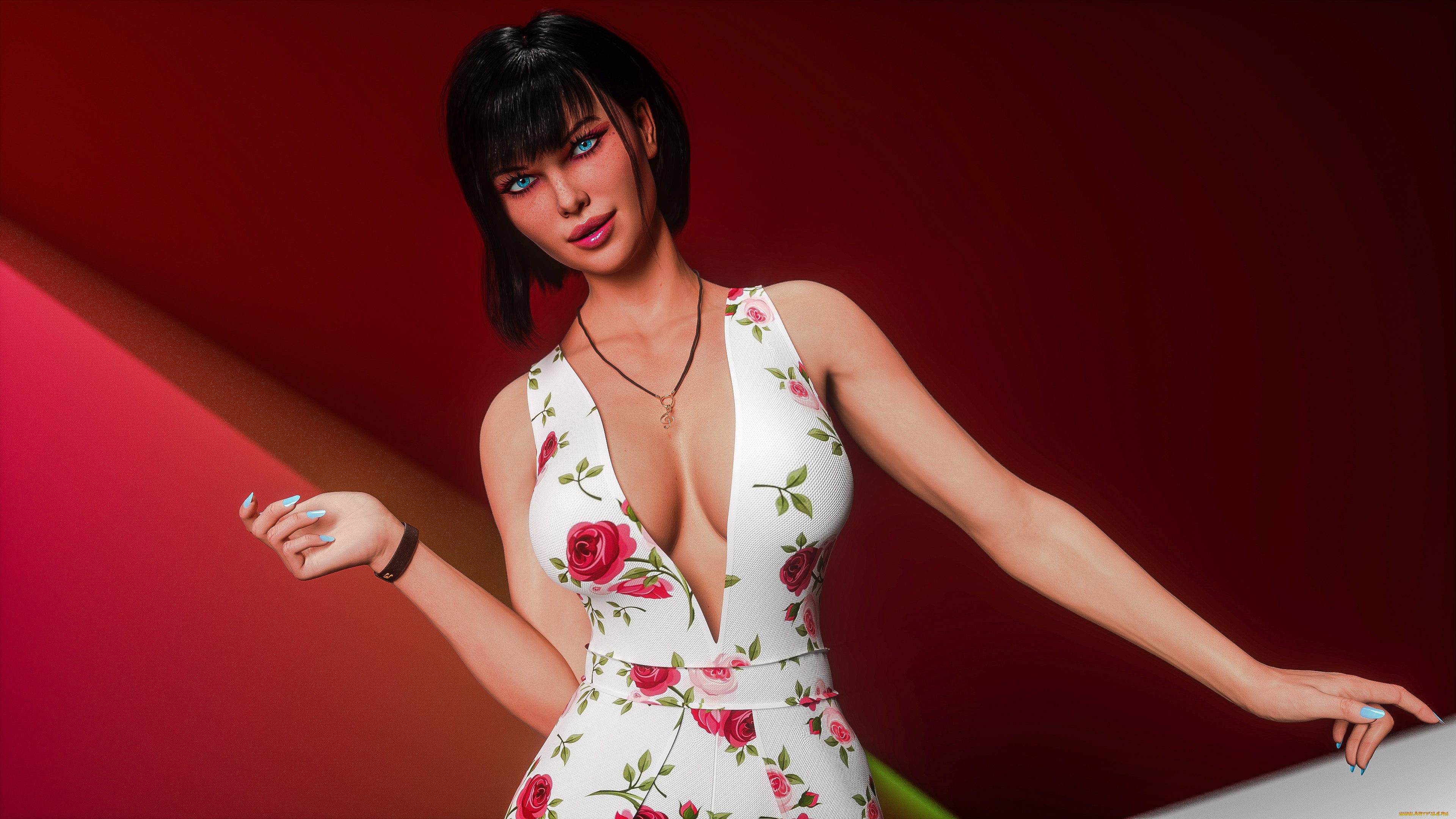 3д, графика, люди, , people, фон, взгляд, девушка