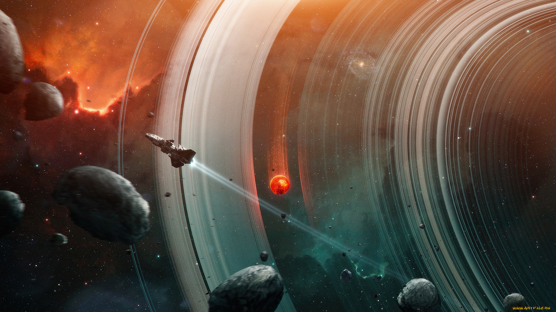 космос, арт, rings, of, arodu, tobiasroetsch