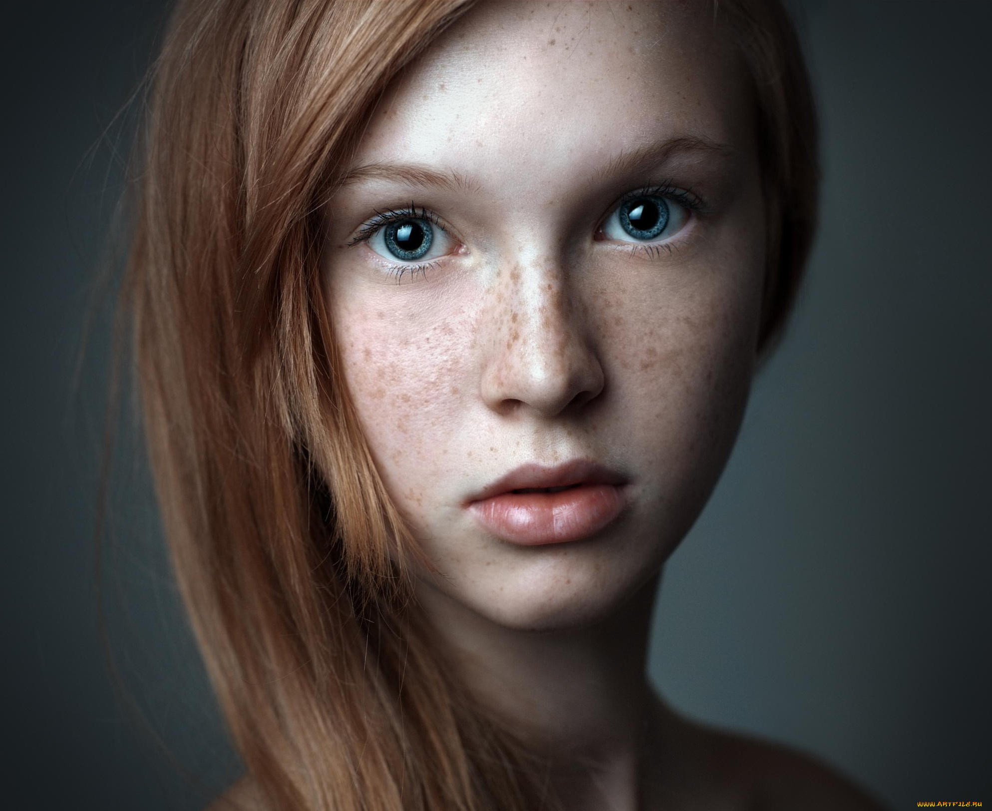 разное, люди, девочка, рыжая, лицо, веснушки