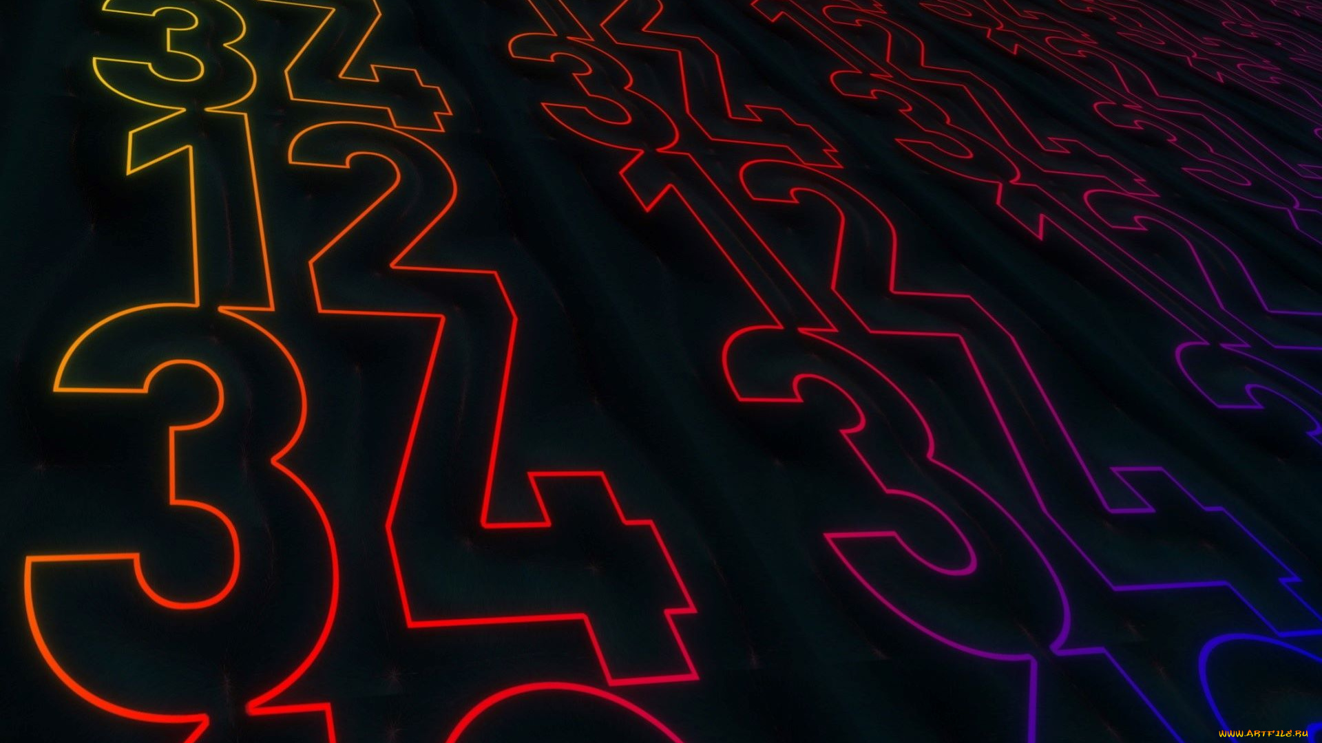 3д, графика, другое, , other, цифры, неон