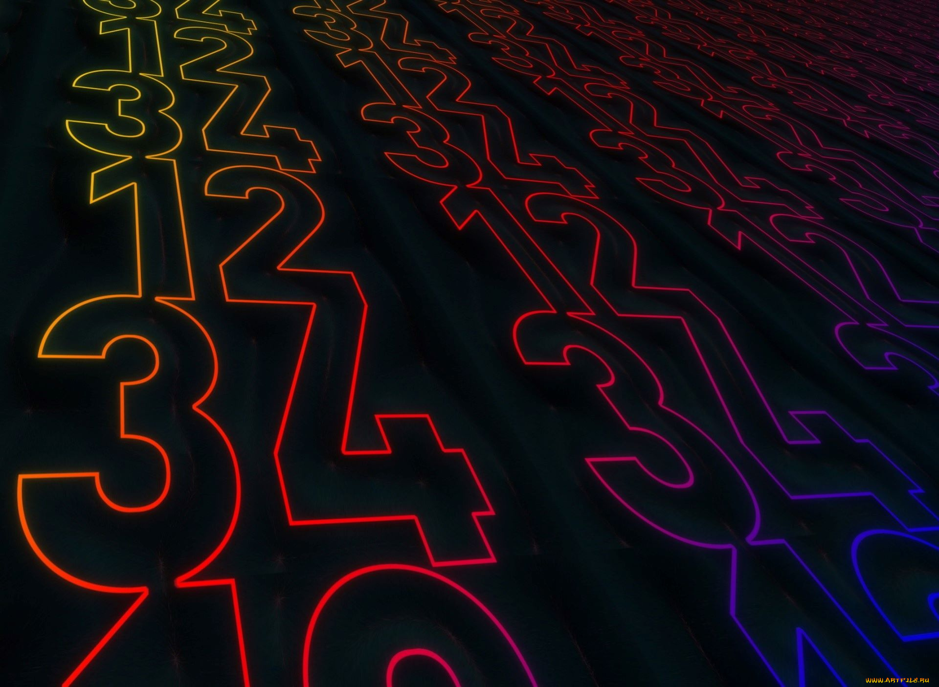 3д, графика, другое, , other, цифры, неон