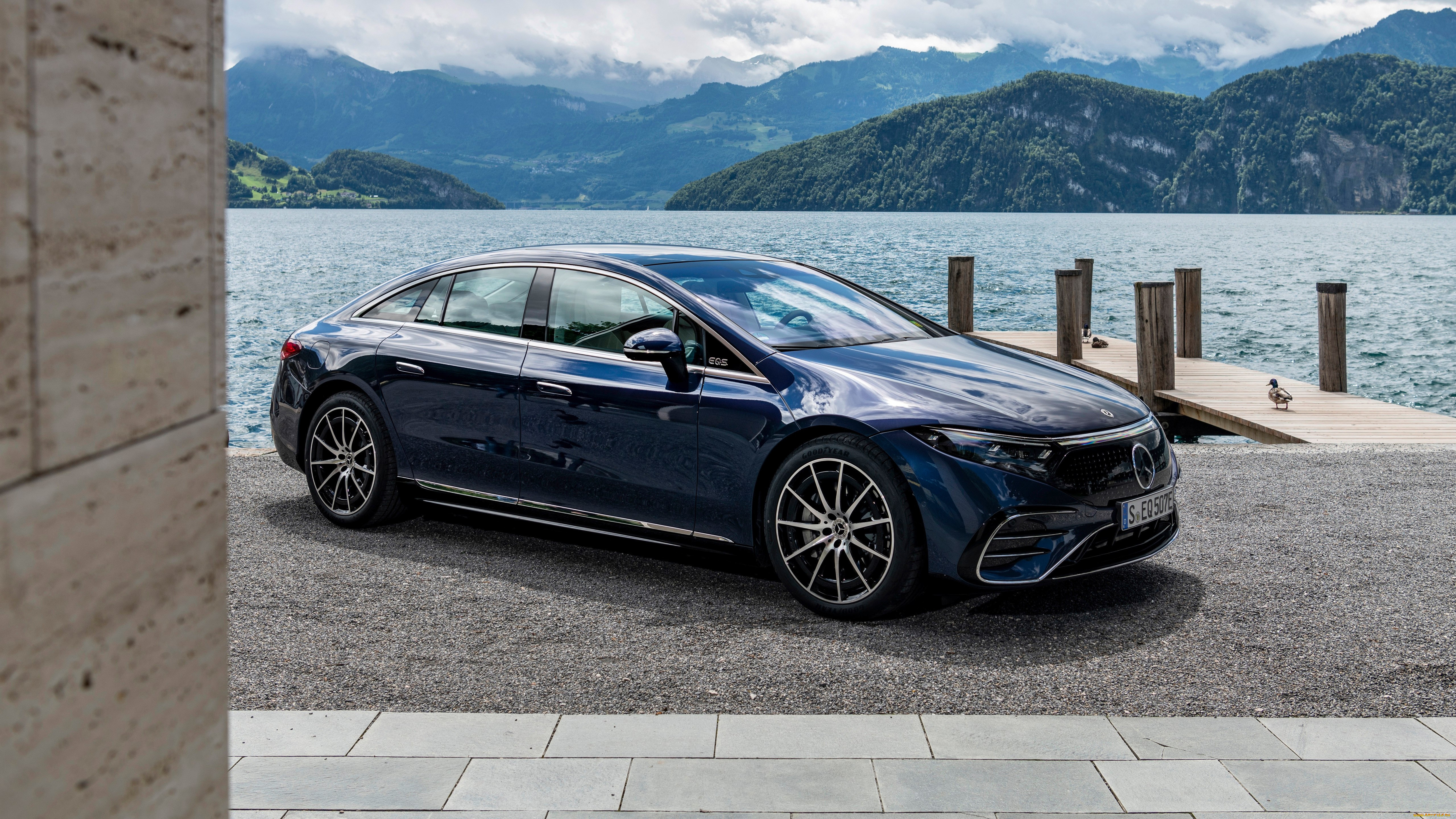 автомобили, mercedes-benz, mercedes, benz, eqs, 450, amg, line, 2021, мерседес, побережье, премиум, класс