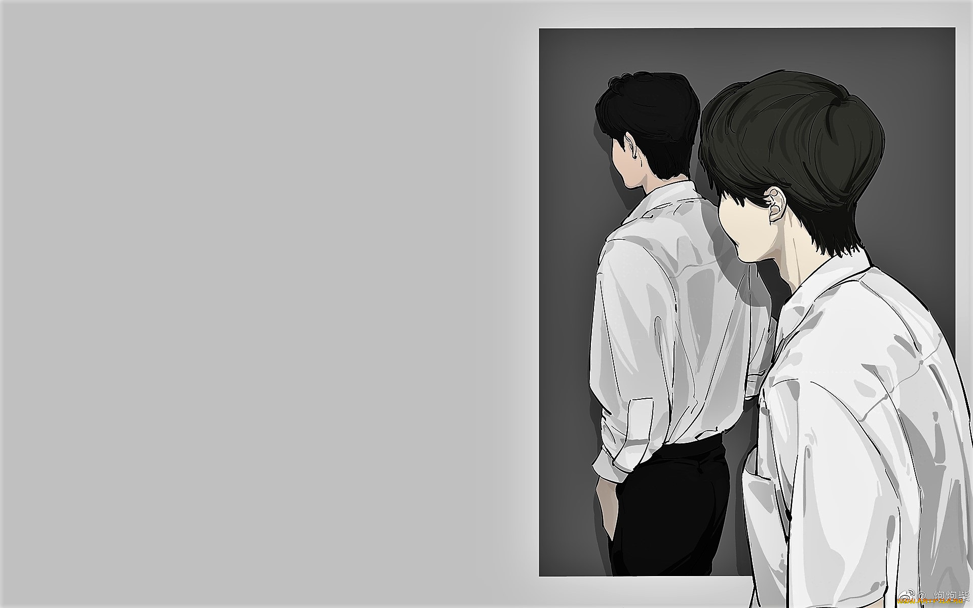 рисованное, люди, ван, ибо, сяо, чжань, щека