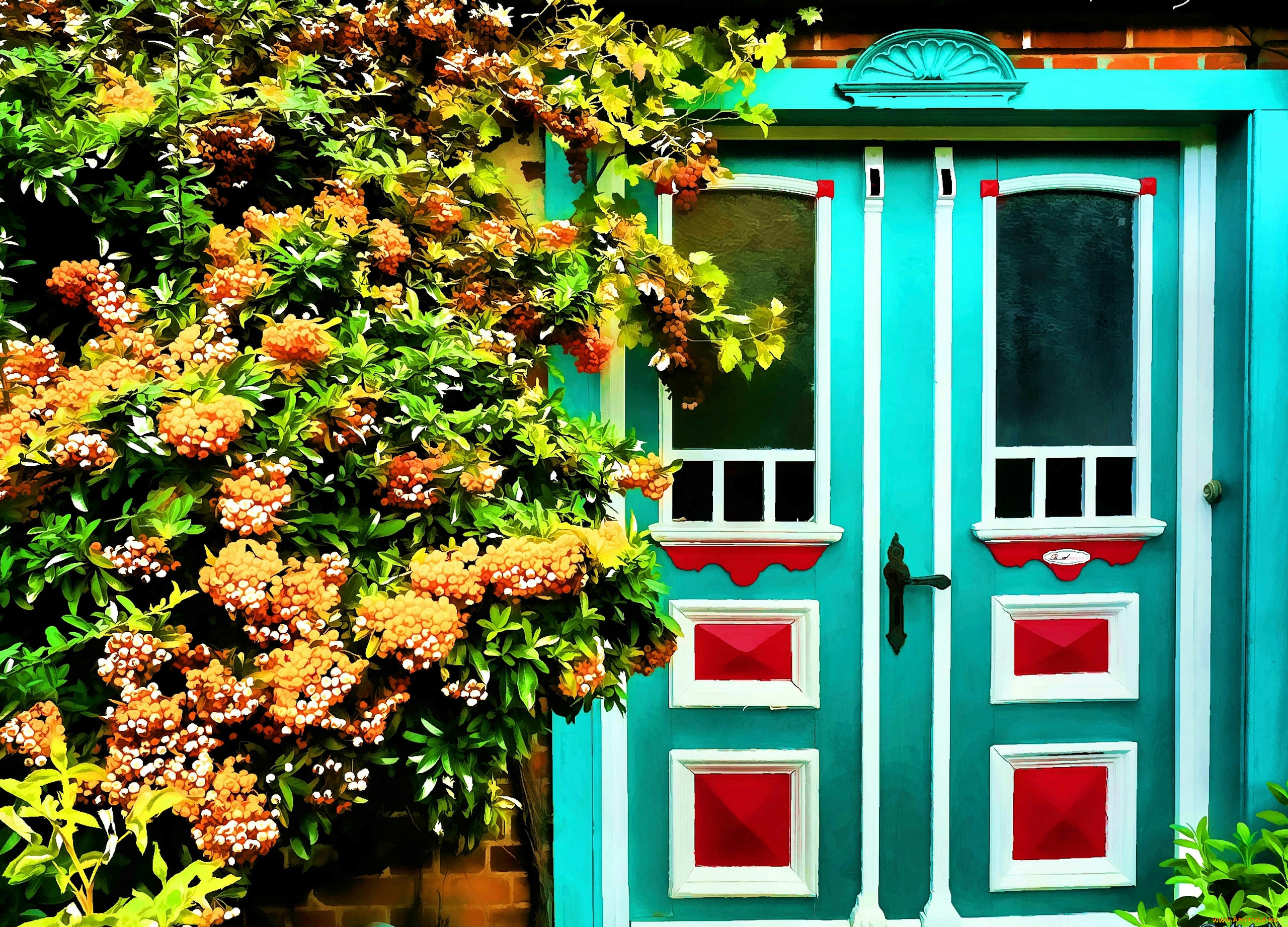 разное, компьютерный, дизайн, дверь