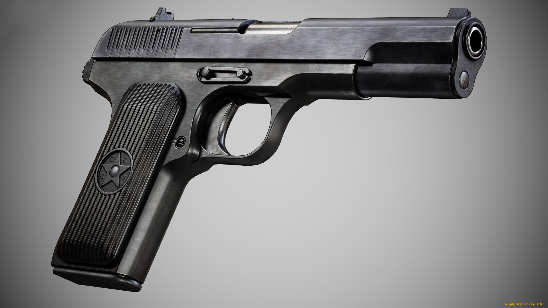 боевое, оружие, оружие, 3d, ссср, самозарядный, пистолет, тт-33, тульский, токарева, фёдор, васильевич, токарев